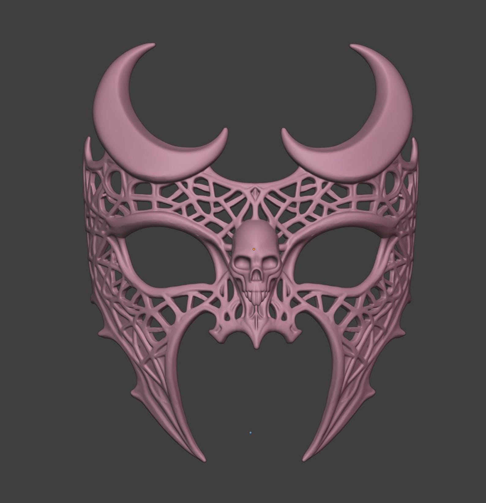 Moonveil Lattice Mask, Gothic Demon Mask thumbnail 6