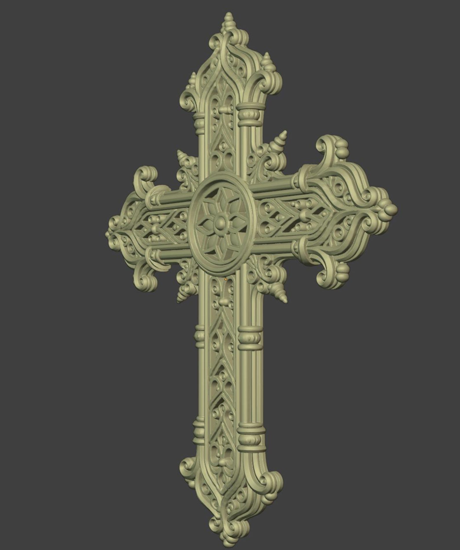 Gothic ornamental cross - Decorative wall art thumbnail 3