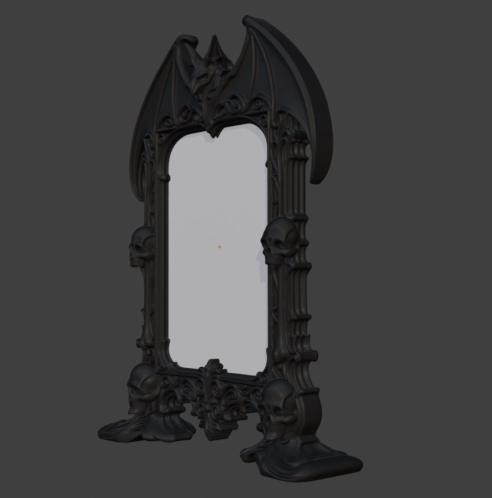 Gothic Bat Frame, Vampire Frame with Skulls thumbnail 6