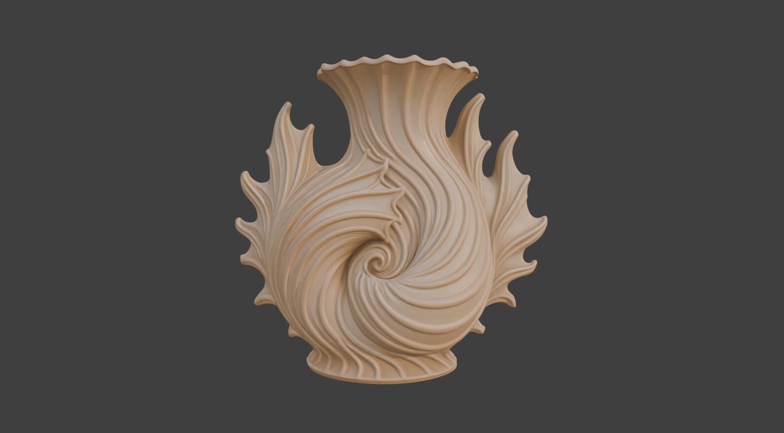 Seashell Spiral Vase, Ocean Coastal Decor Vase thumbnail 6