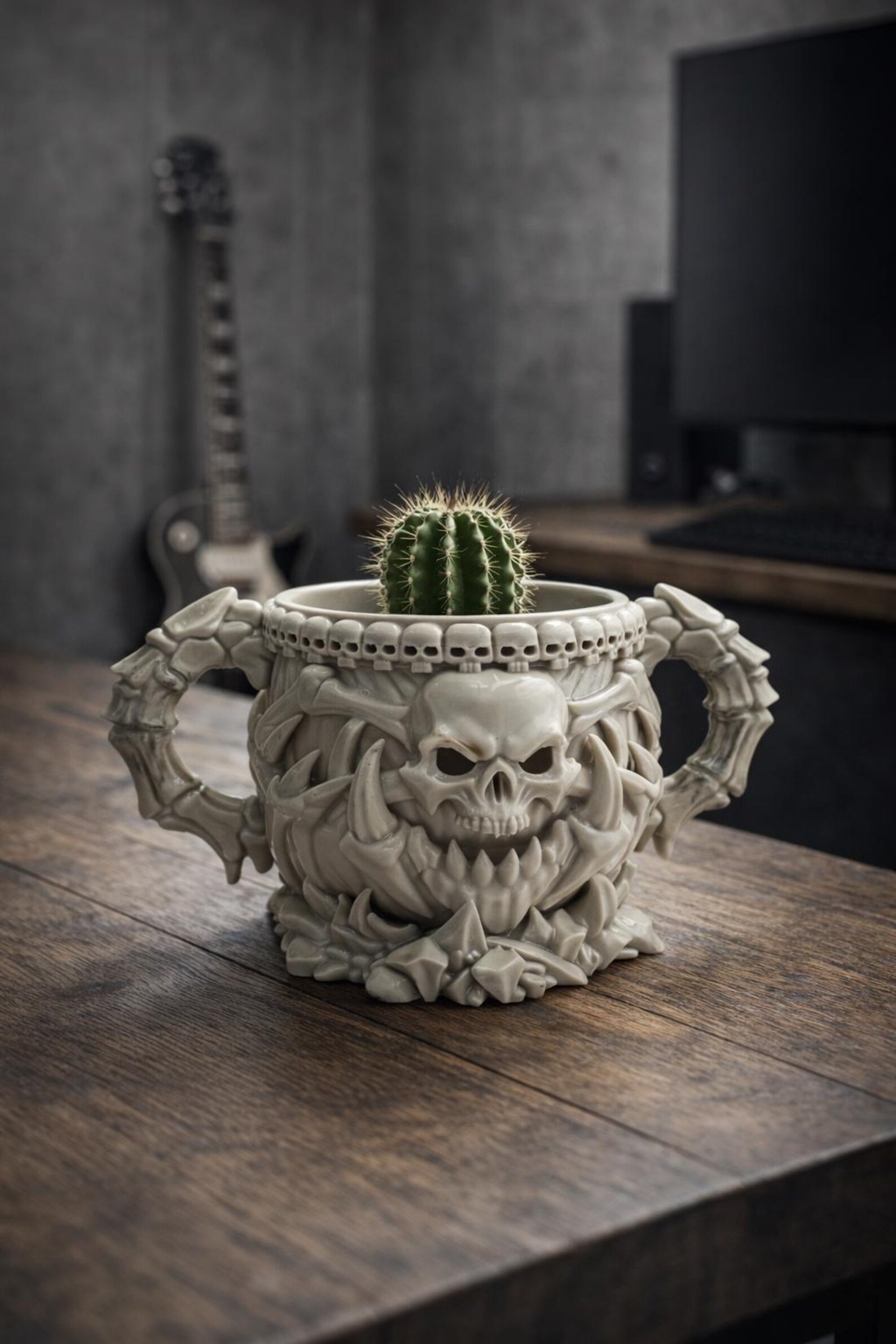 Gothic Skull Goblet, Dark Fantasy Chalice thumbnail 7