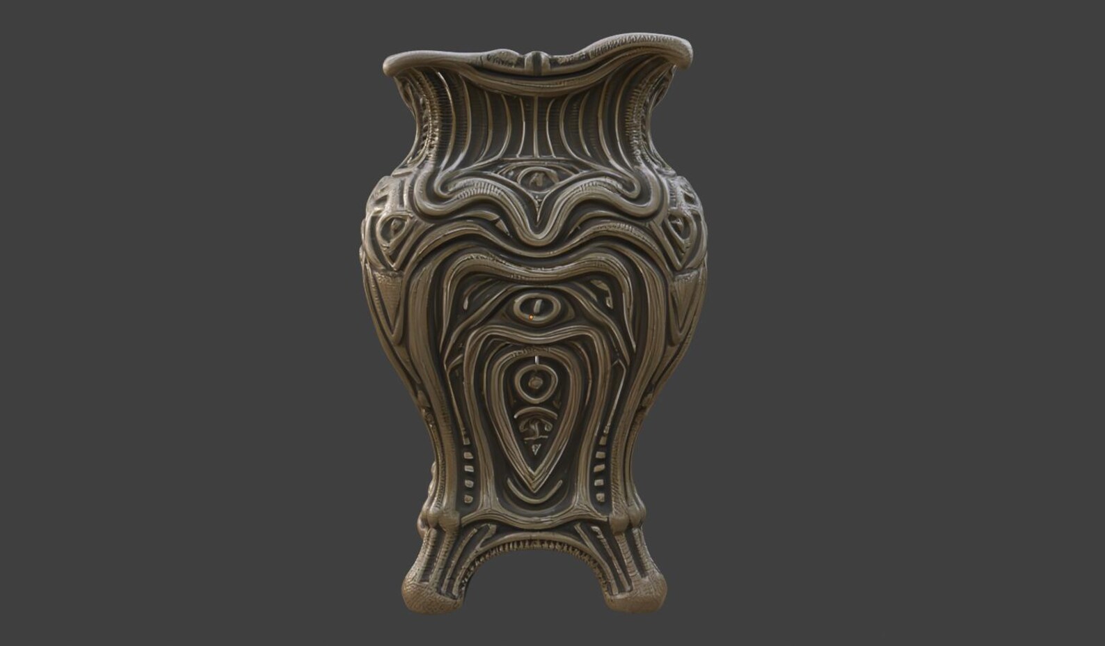 Alien Egg Vase - Biomechanical Sci-Fi Vase thumbnail 5