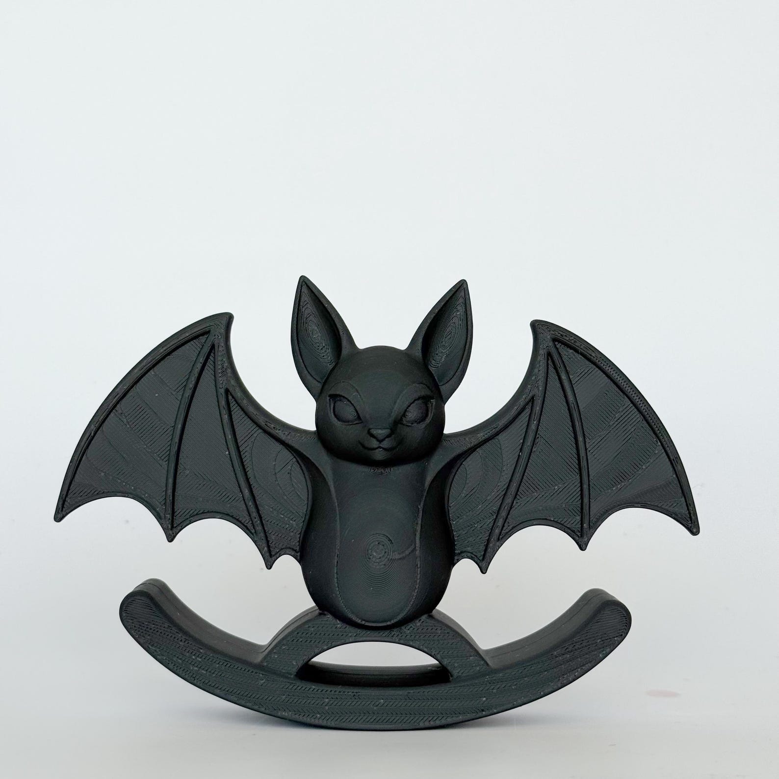 Gothic Bat Rocker Figurine, Kawaii Spooky Toy, Halloween Decor thumbnail 2