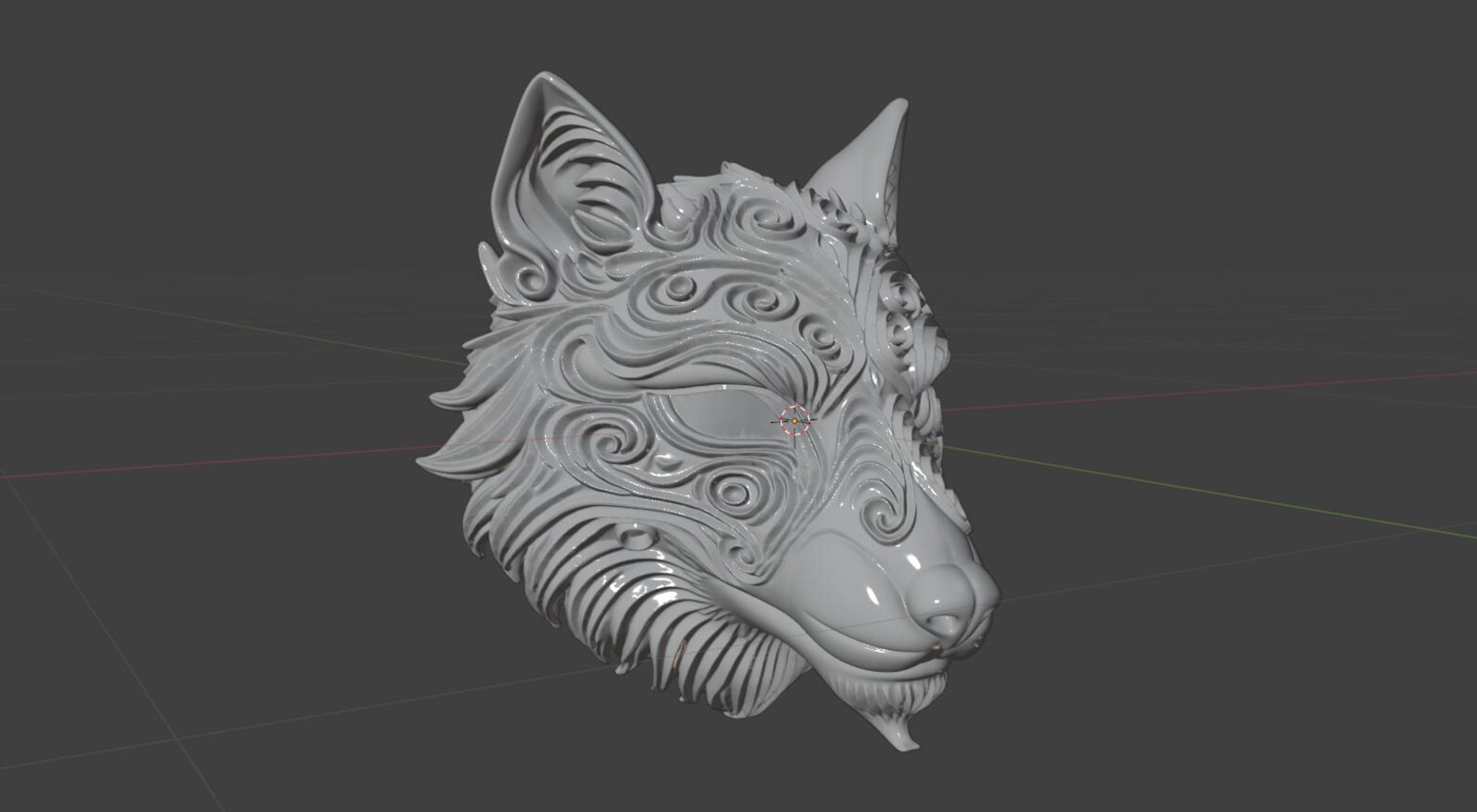 Celtic wolf wall mount - Decorative wolf head thumbnail 4