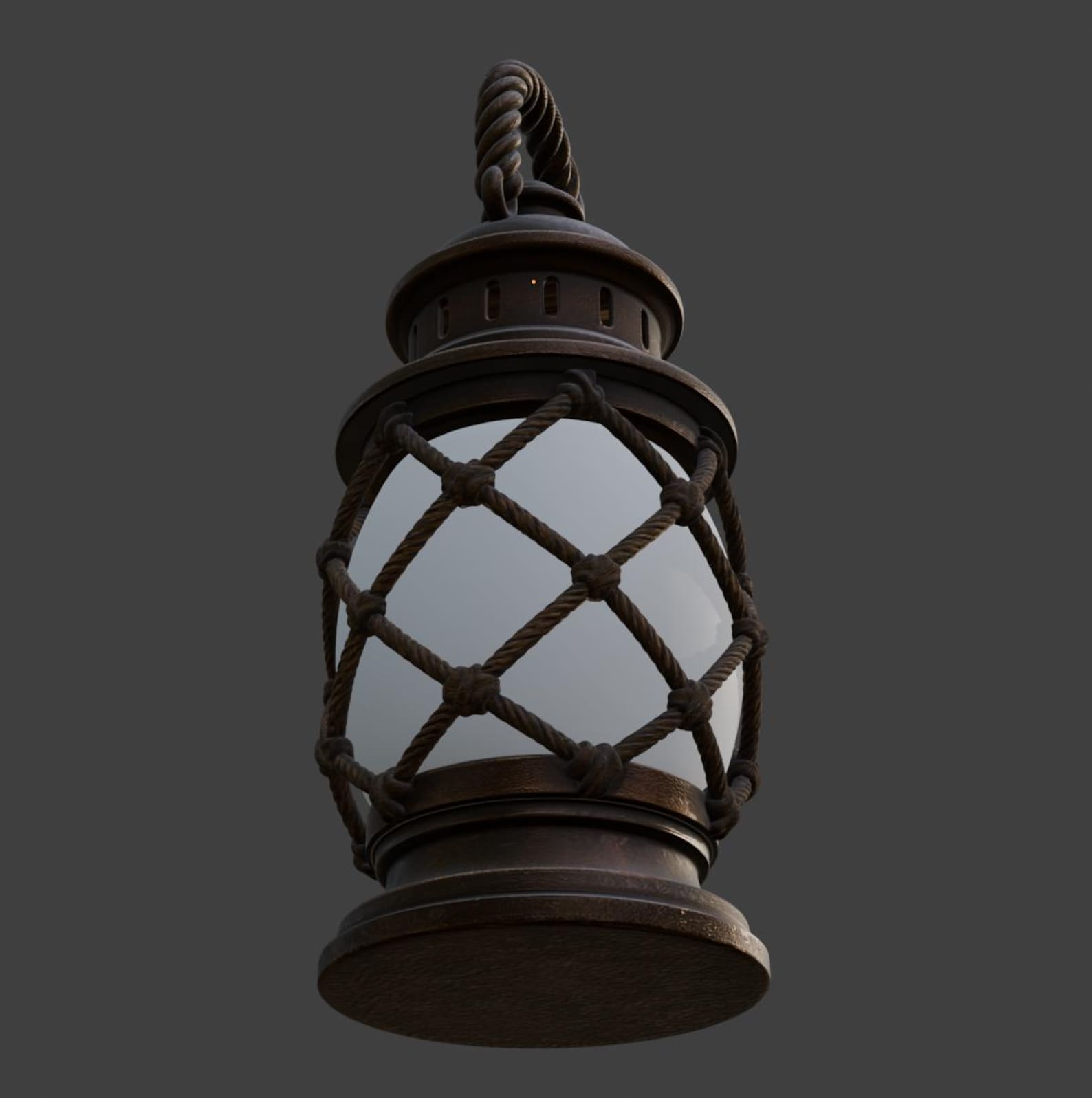 Pirate Rope Lantern, Nautical Coastal Decor Lantern thumbnail 6