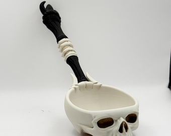 Necromancer Skull Ladle STL, Gothic Ritual Spoon
