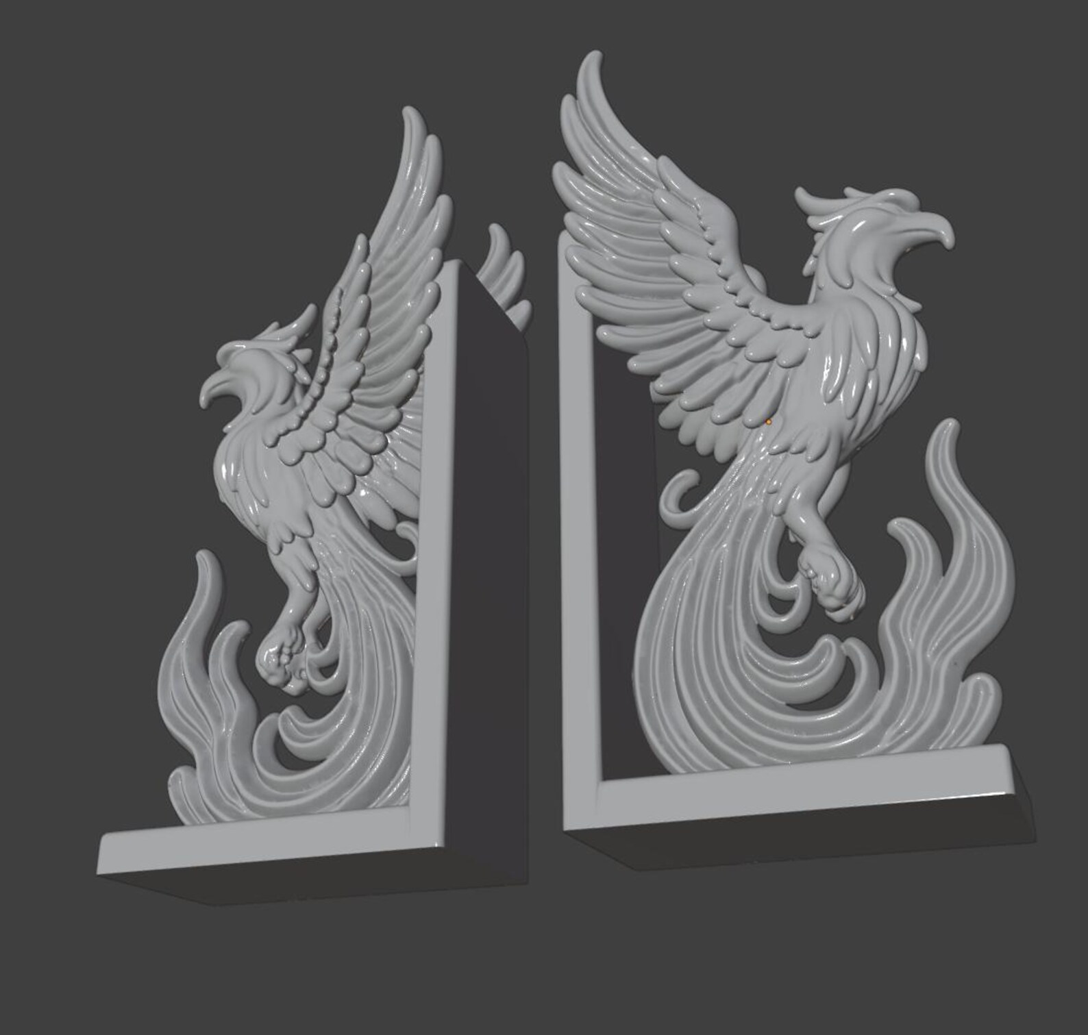 Phoenix Bookends - Fantasy Fire Bird Book Stoppers thumbnail 8