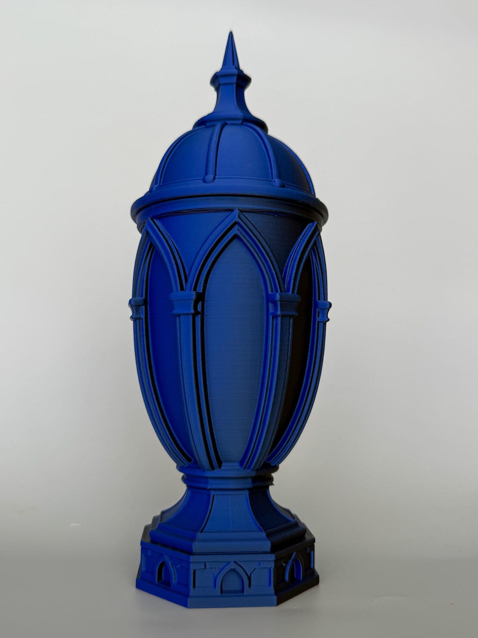 Slim Gothic Urn, Decorative Lidded Vase, Dark Home Decor thumbnail 6