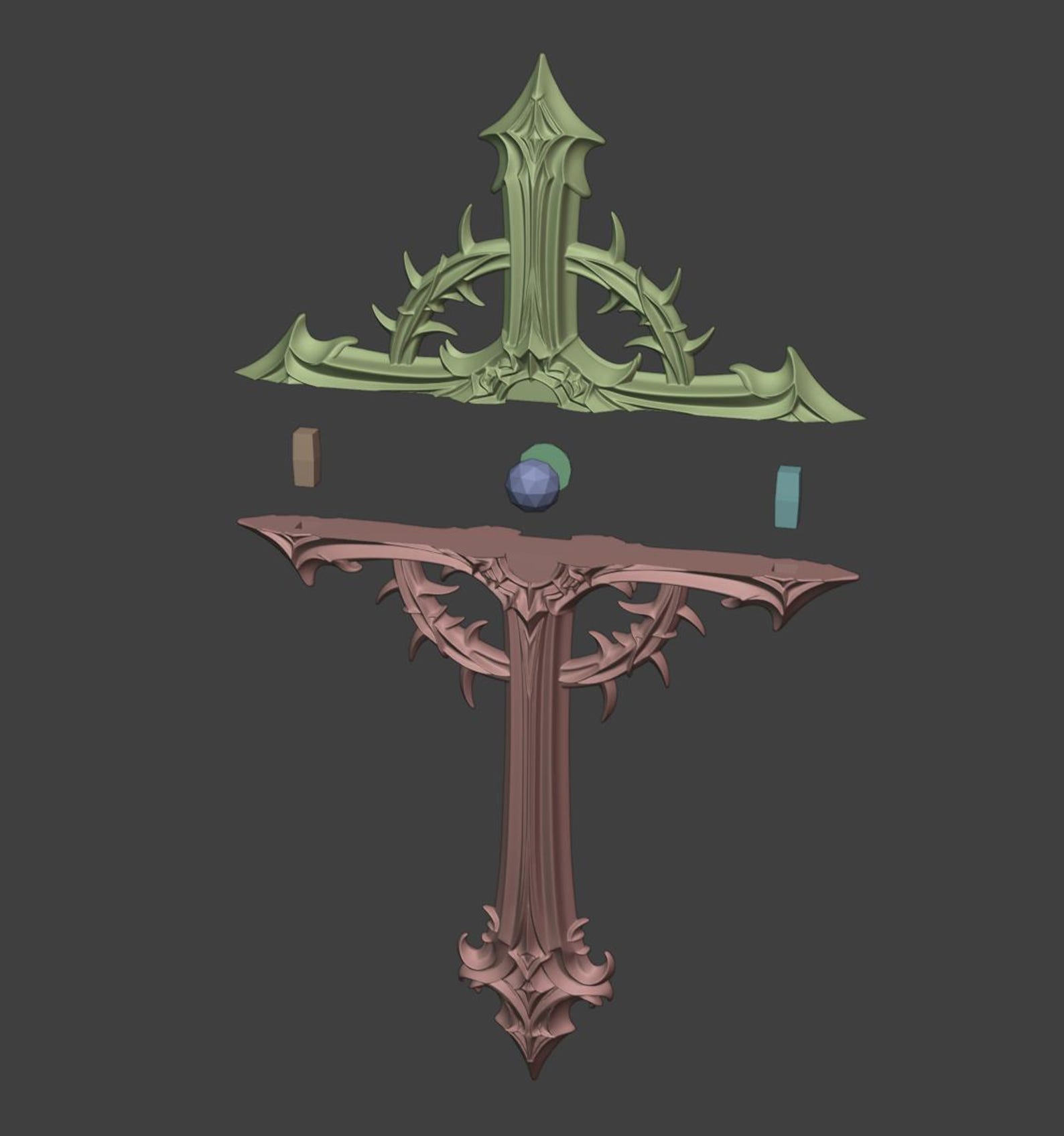 Gothic Thorn Cross, Medieval Fantasy Decor thumbnail 5