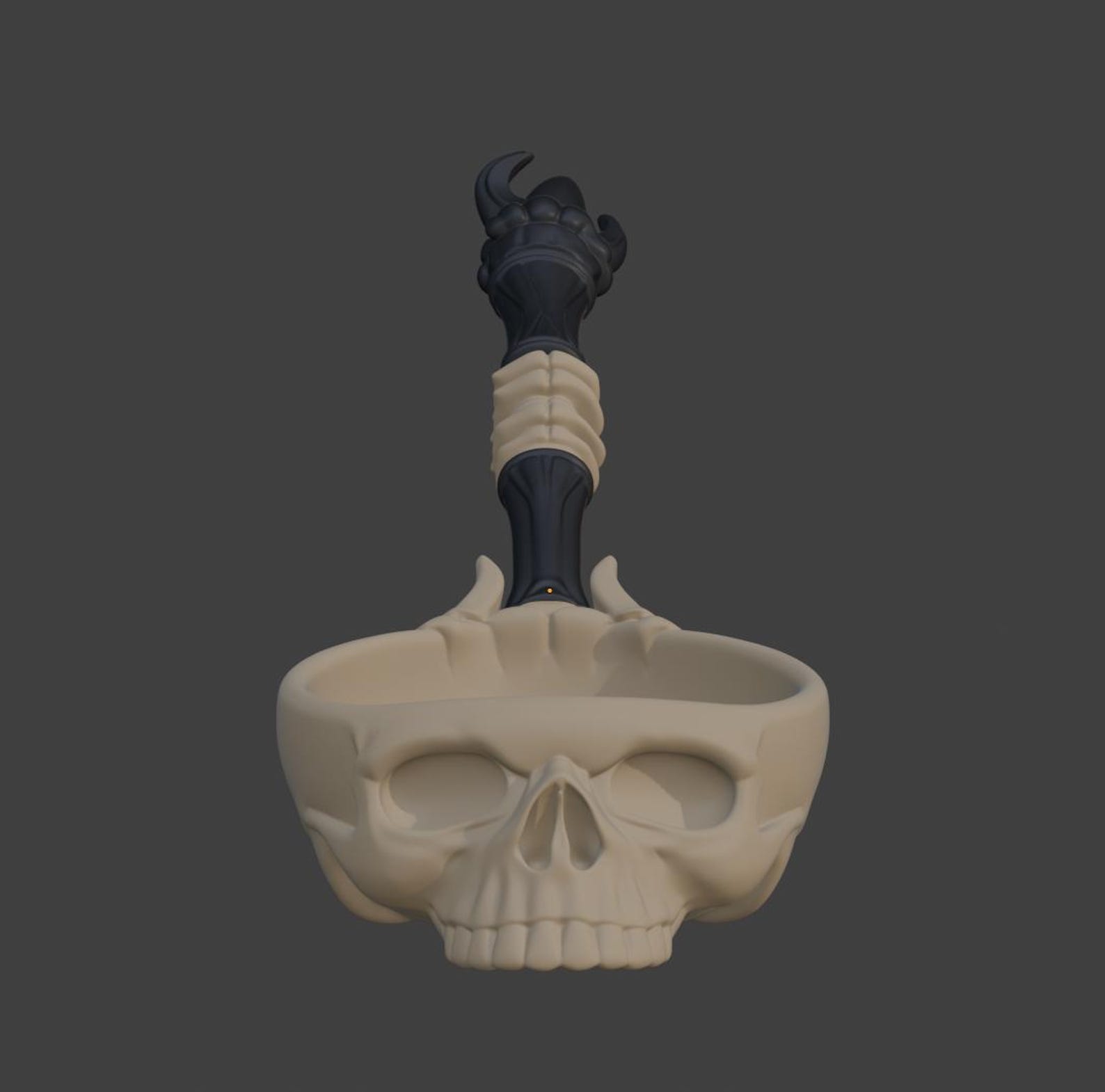 Necromancer Skull Ladle, Gothic Ritual Spoon thumbnail 8
