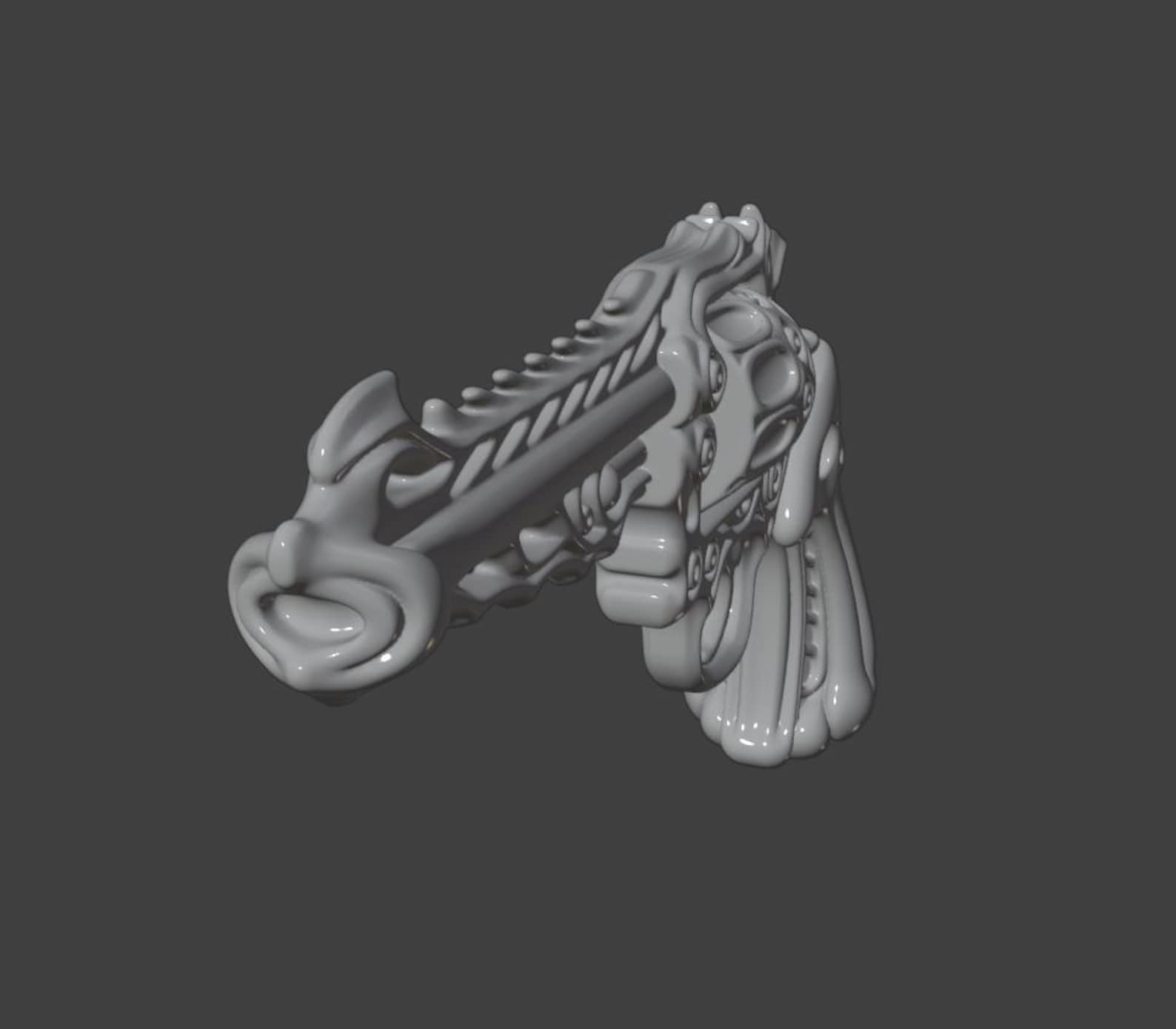 Bone Revolver / Gothic Fantasy Gun Prop thumbnail 8