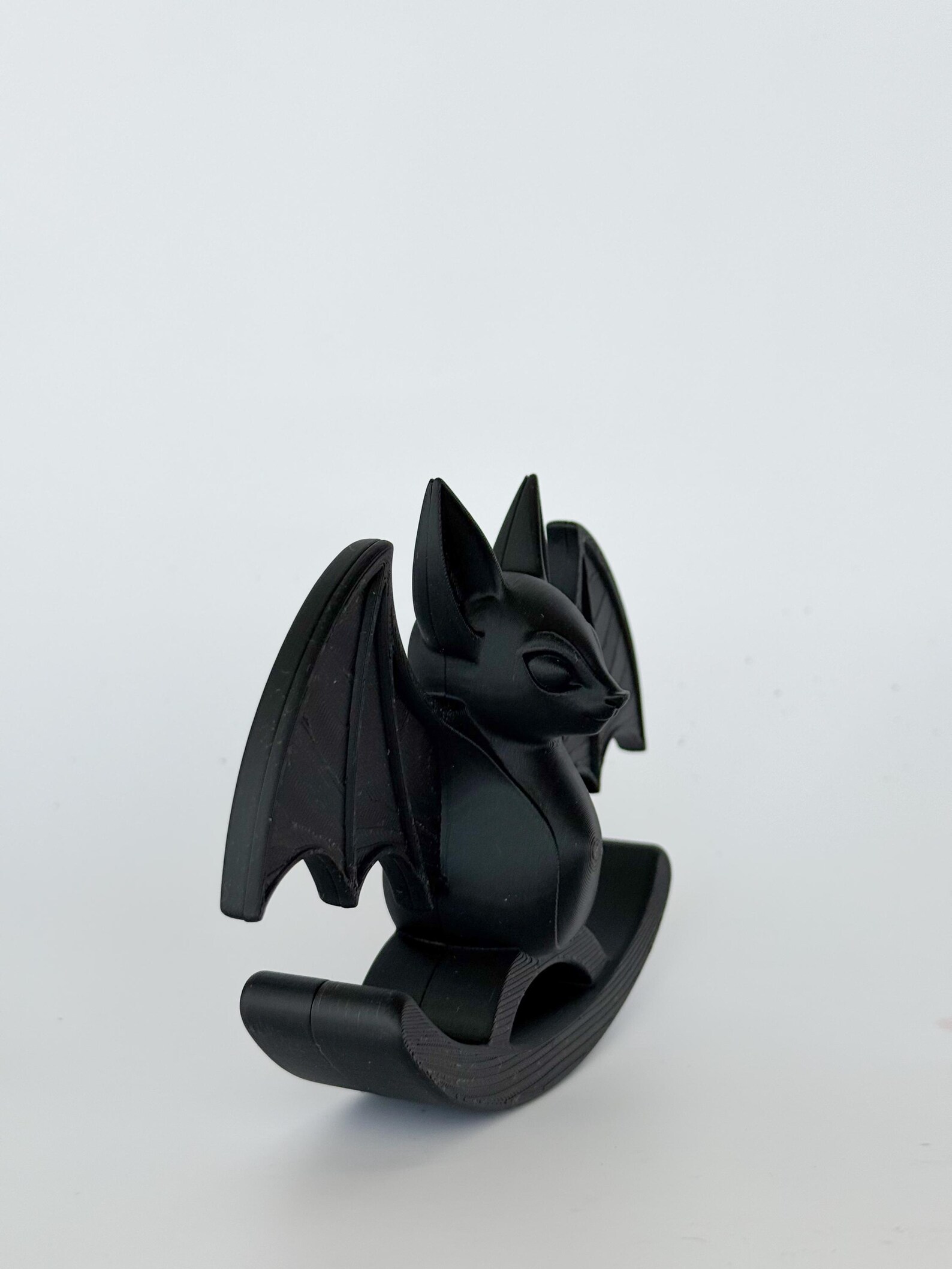 Gothic Bat Rocker Figurine, Kawaii Spooky Toy, Halloween Decor thumbnail 3