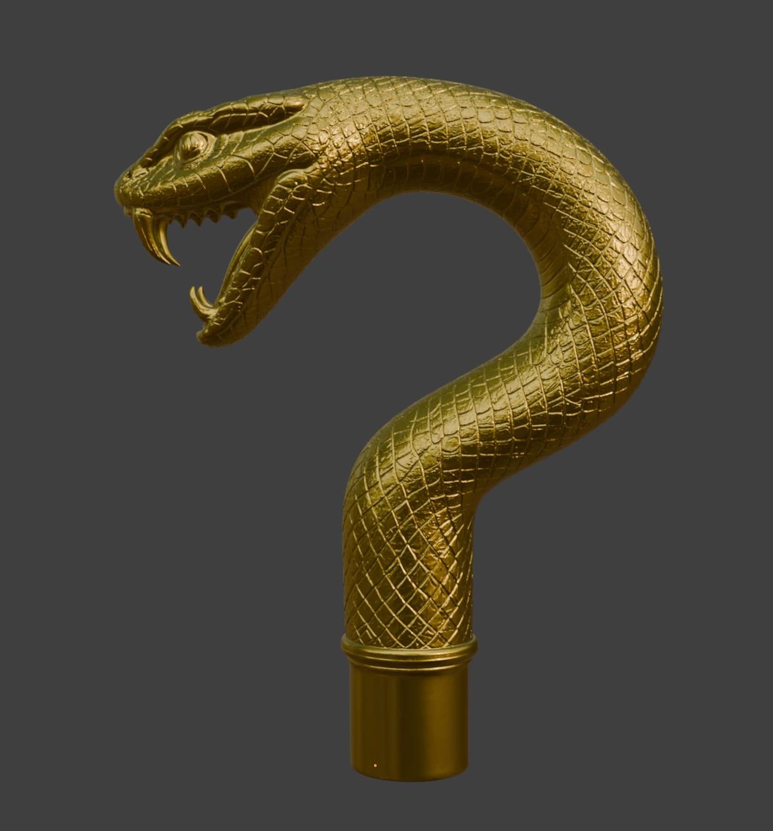 Cobra Cane Handle, Snake Walking Stick Top thumbnail 5