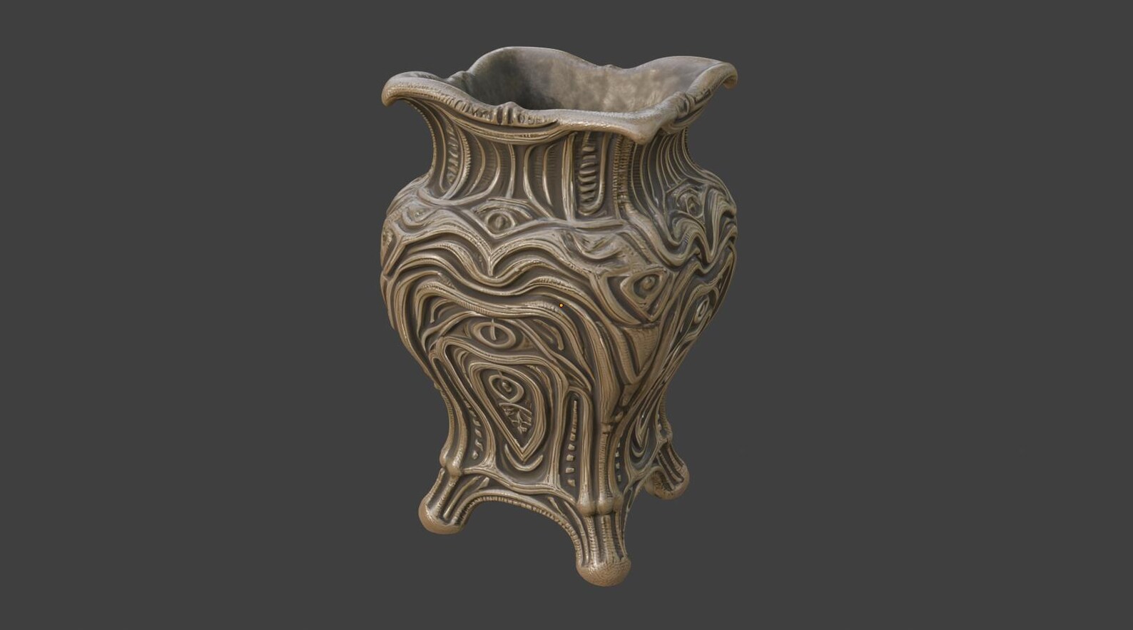 Alien Egg Vase - Biomechanical Sci-Fi Vase thumbnail 4