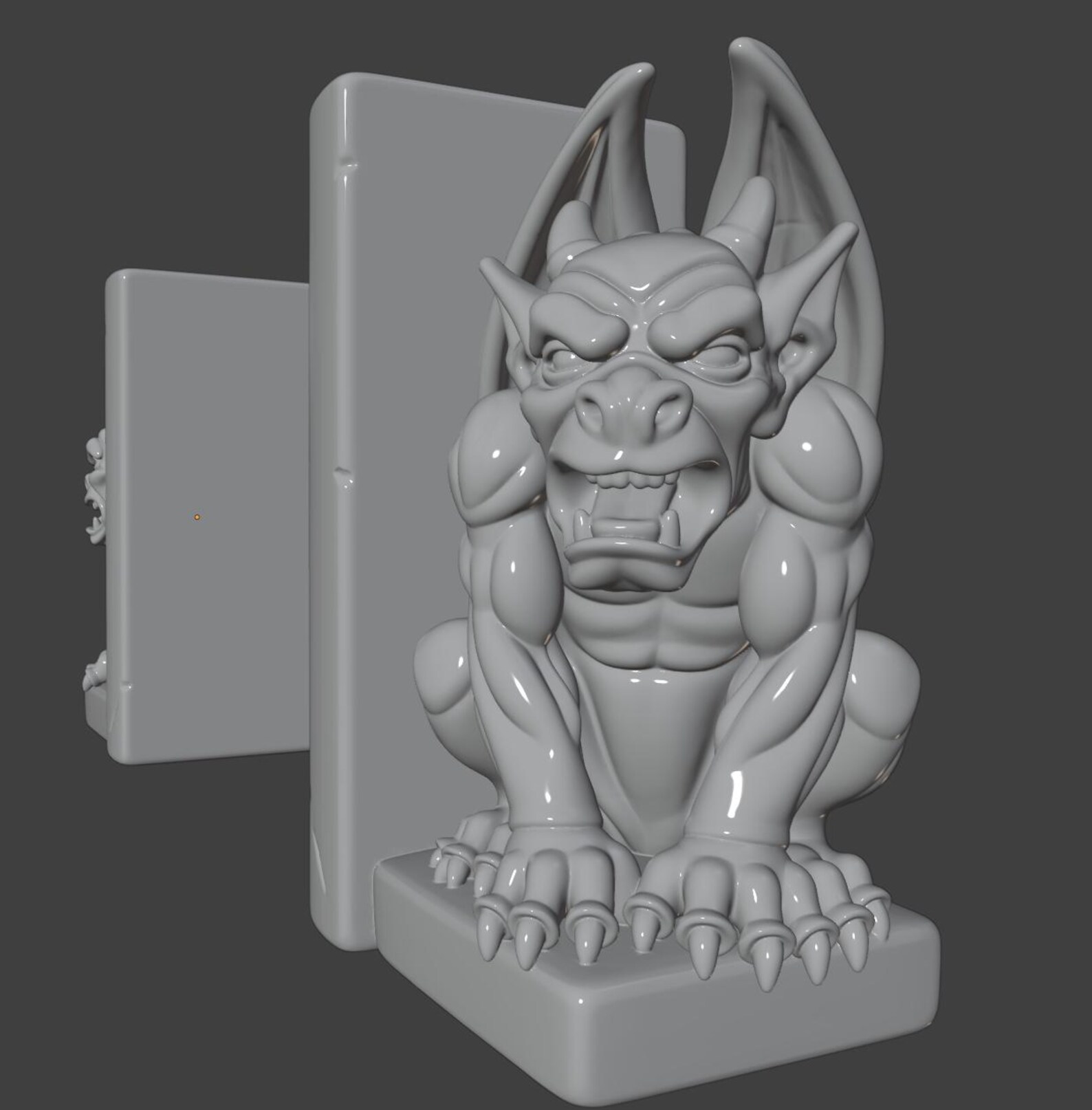 Gargoyle Bookends Statue, Gothic Book Holder thumbnail 8