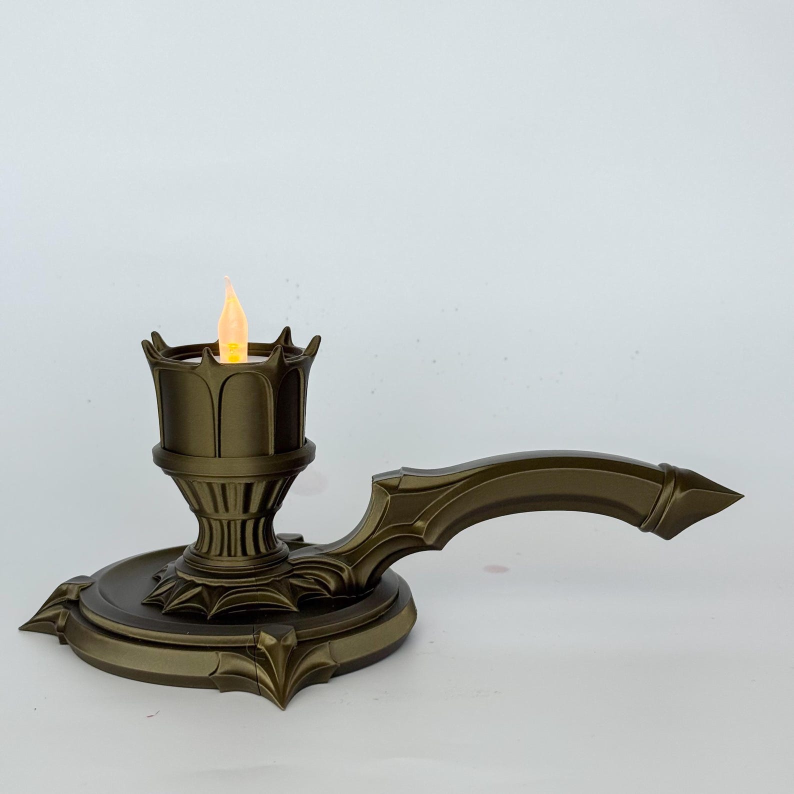 Gothic Candle Holder, Medieval Chamberstick thumbnail 5