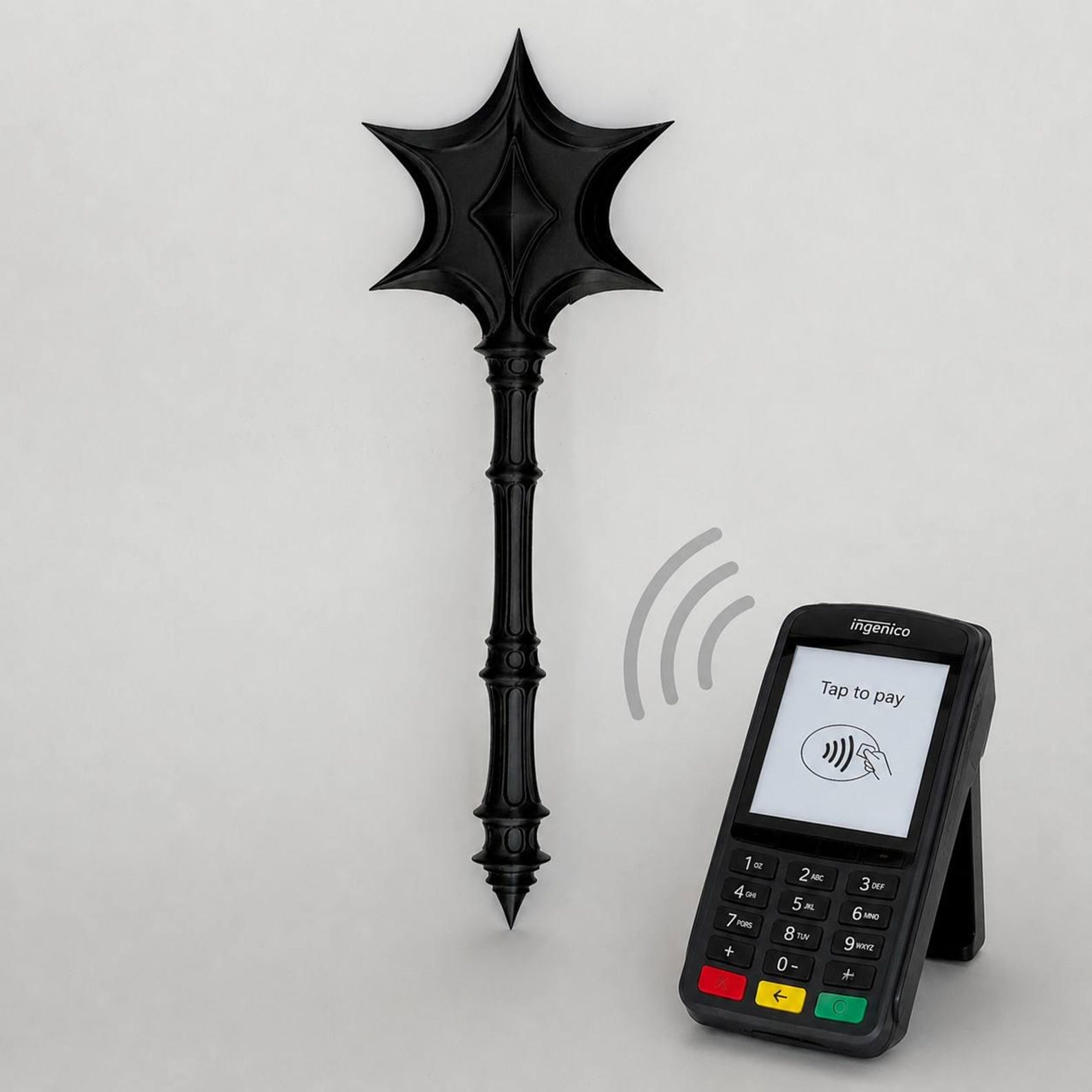 Gothic Credit Card Wand Holder, Witchy Payment Wand