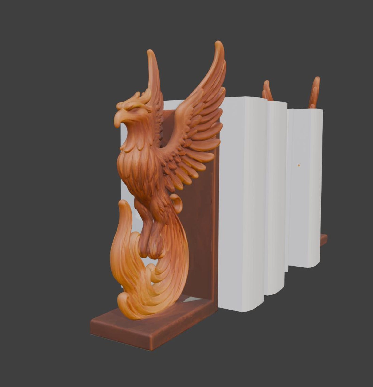 Phoenix Bookends - Fantasy Fire Bird Book Stoppers thumbnail 6