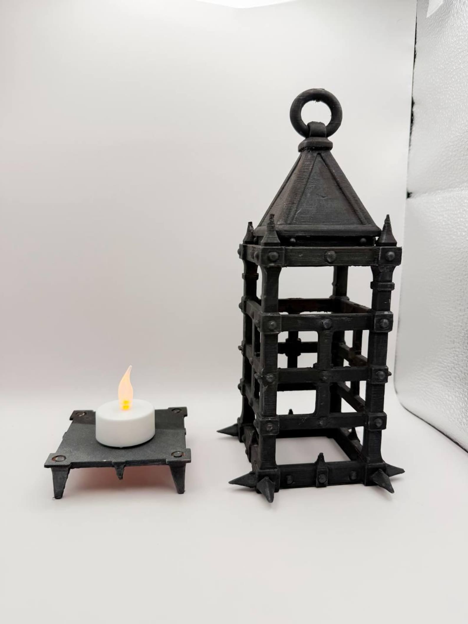 Medieval Lamp Cage - Gothic Lantern Cage Candle holder thumbnail 3