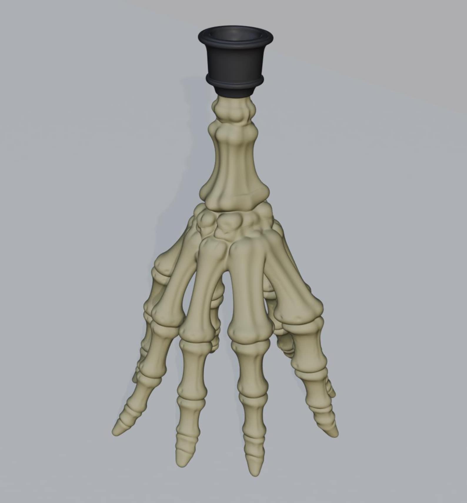Skeleton Hand Candle Holder, Gothic Bone Candlestick Decor thumbnail 6