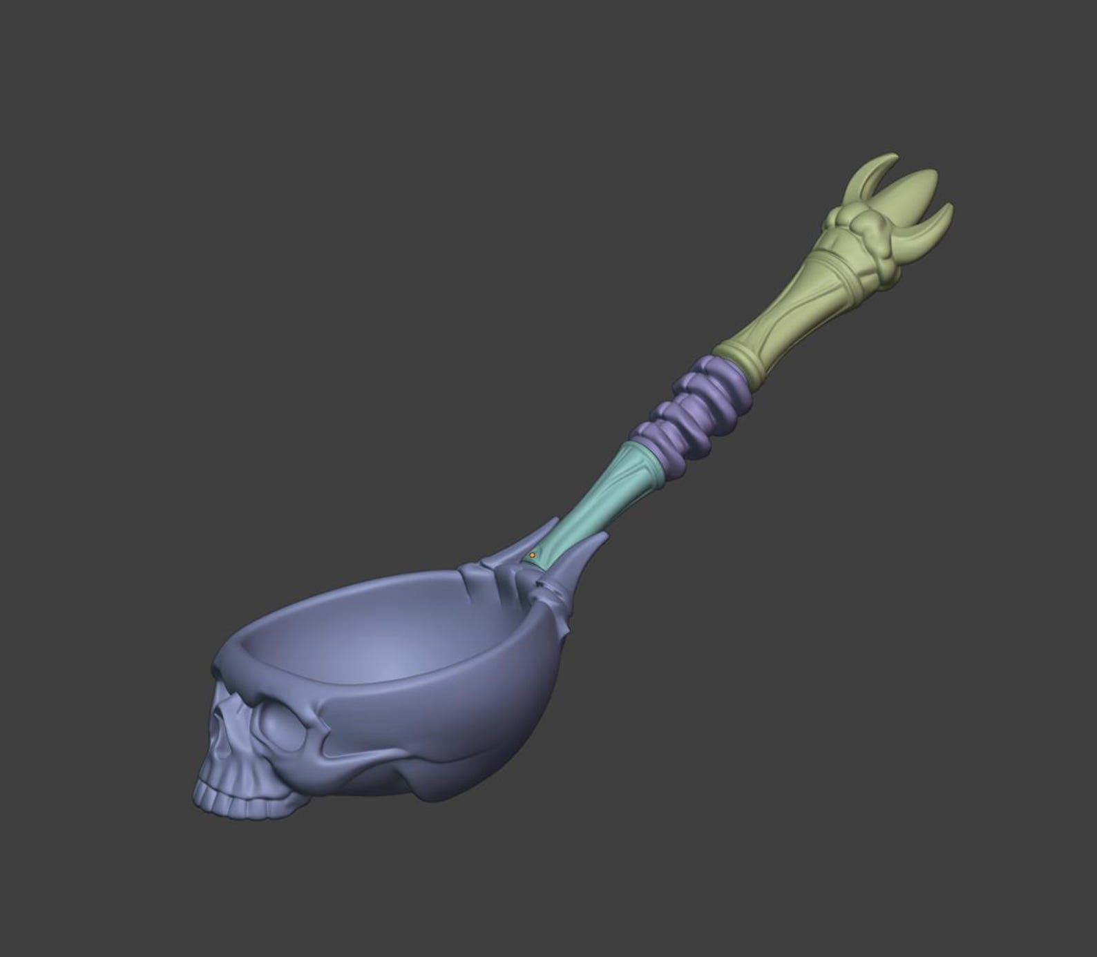 Necromancer Skull Ladle, Gothic Ritual Spoon thumbnail 10