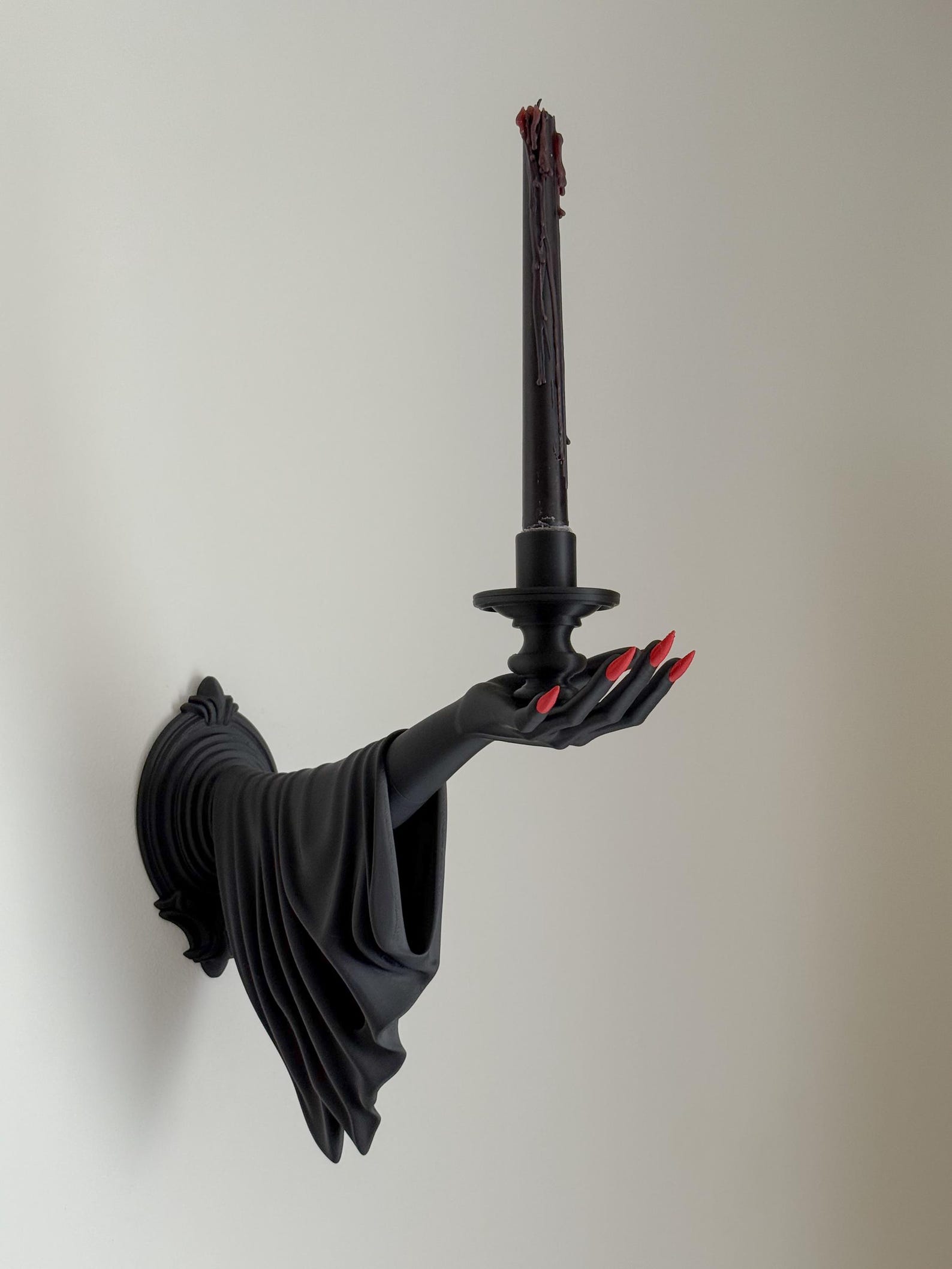 Vampire Hand Wall Candle Holder, Gothic Wall Sconce thumbnail 2