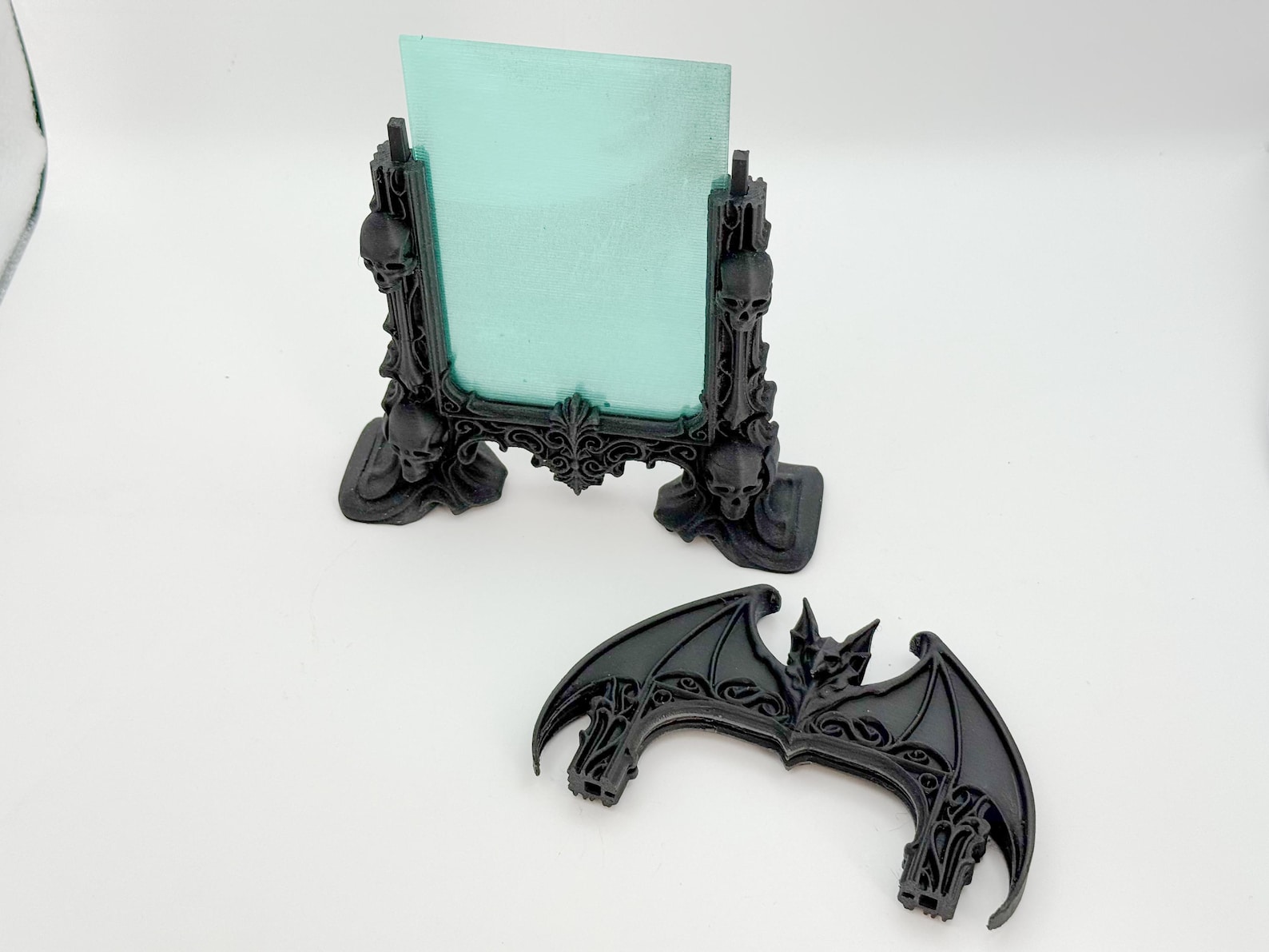 Gothic Bat Frame, Vampire Frame with Skulls thumbnail 5