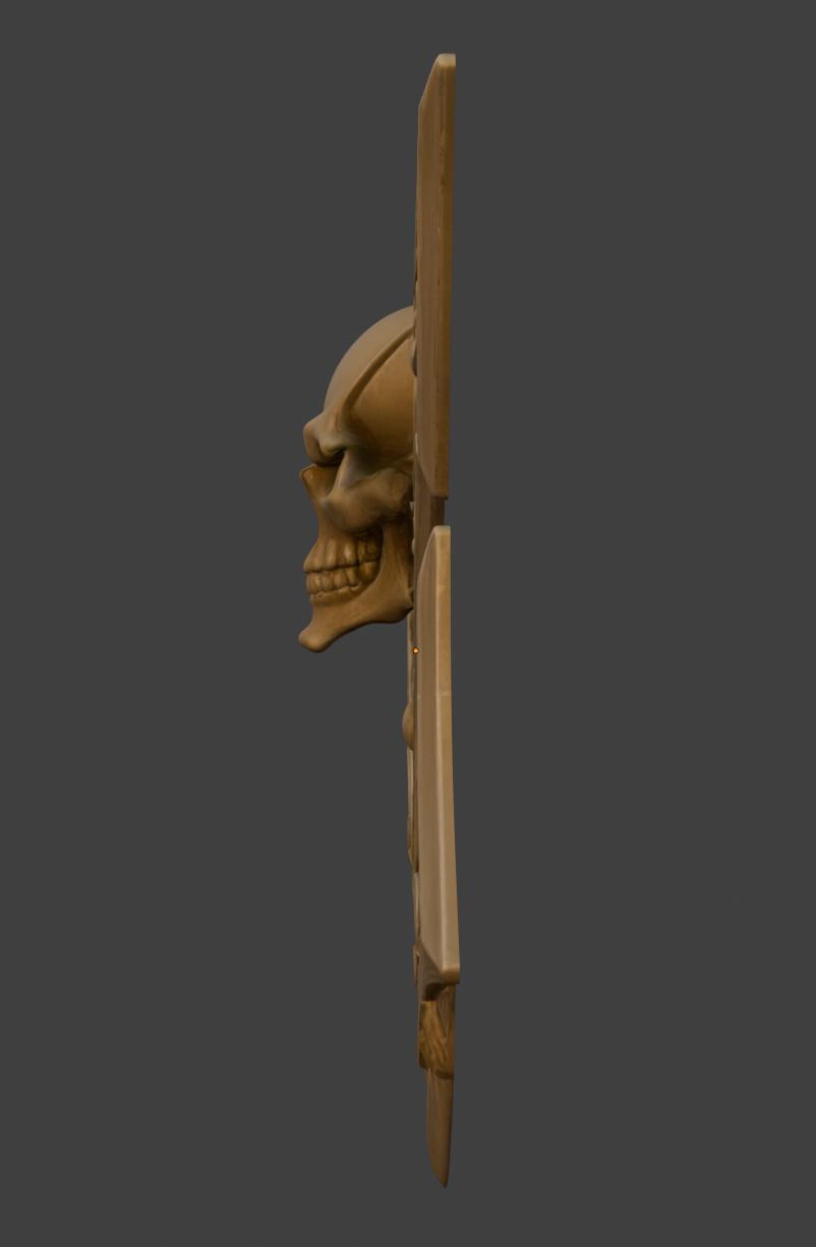 Dark fantasy Skull Emblem - Gothic book cover ornament thumbnail 3