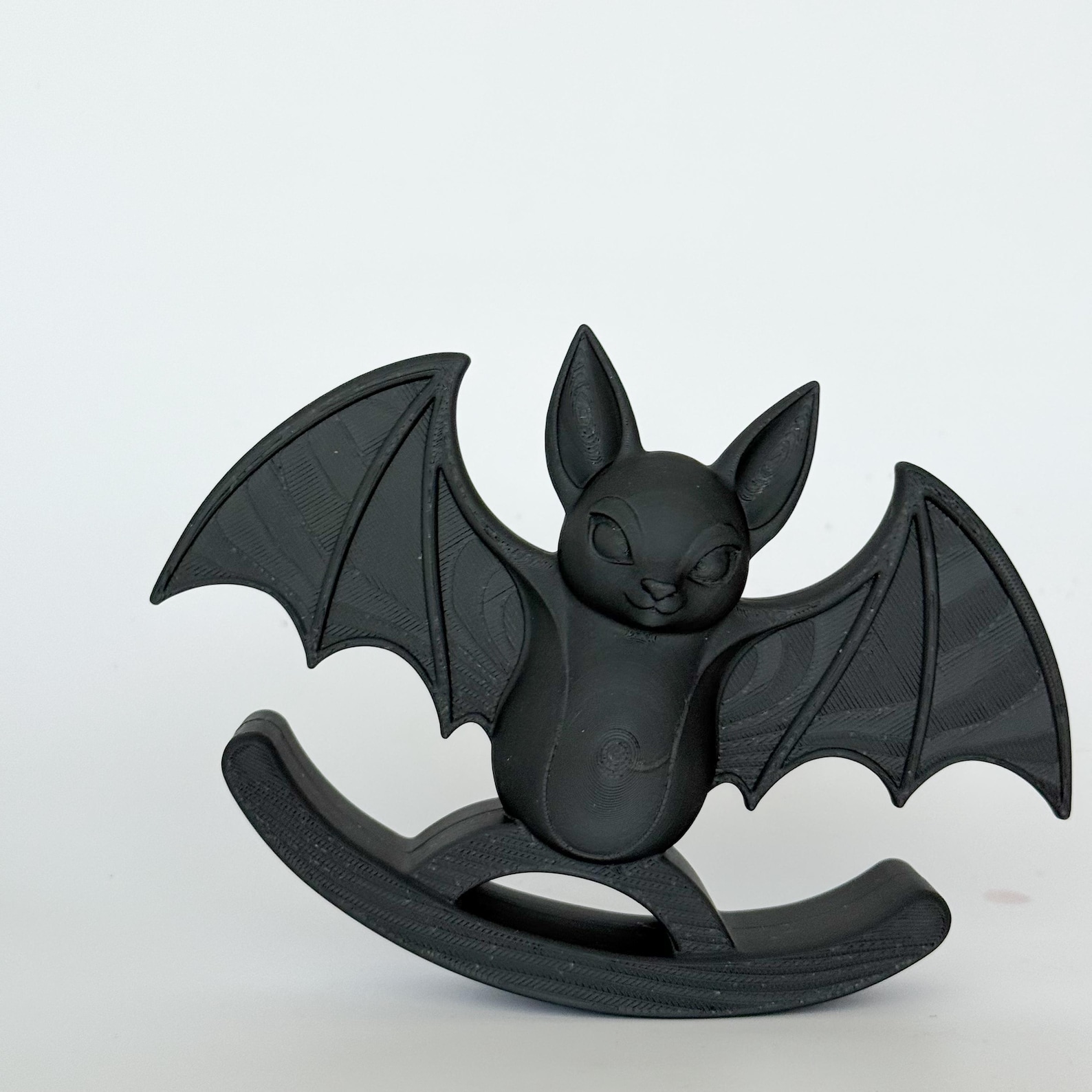 Gothic Bat Rocker Figurine, Kawaii Spooky Toy, Halloween Decor thumbnail 5