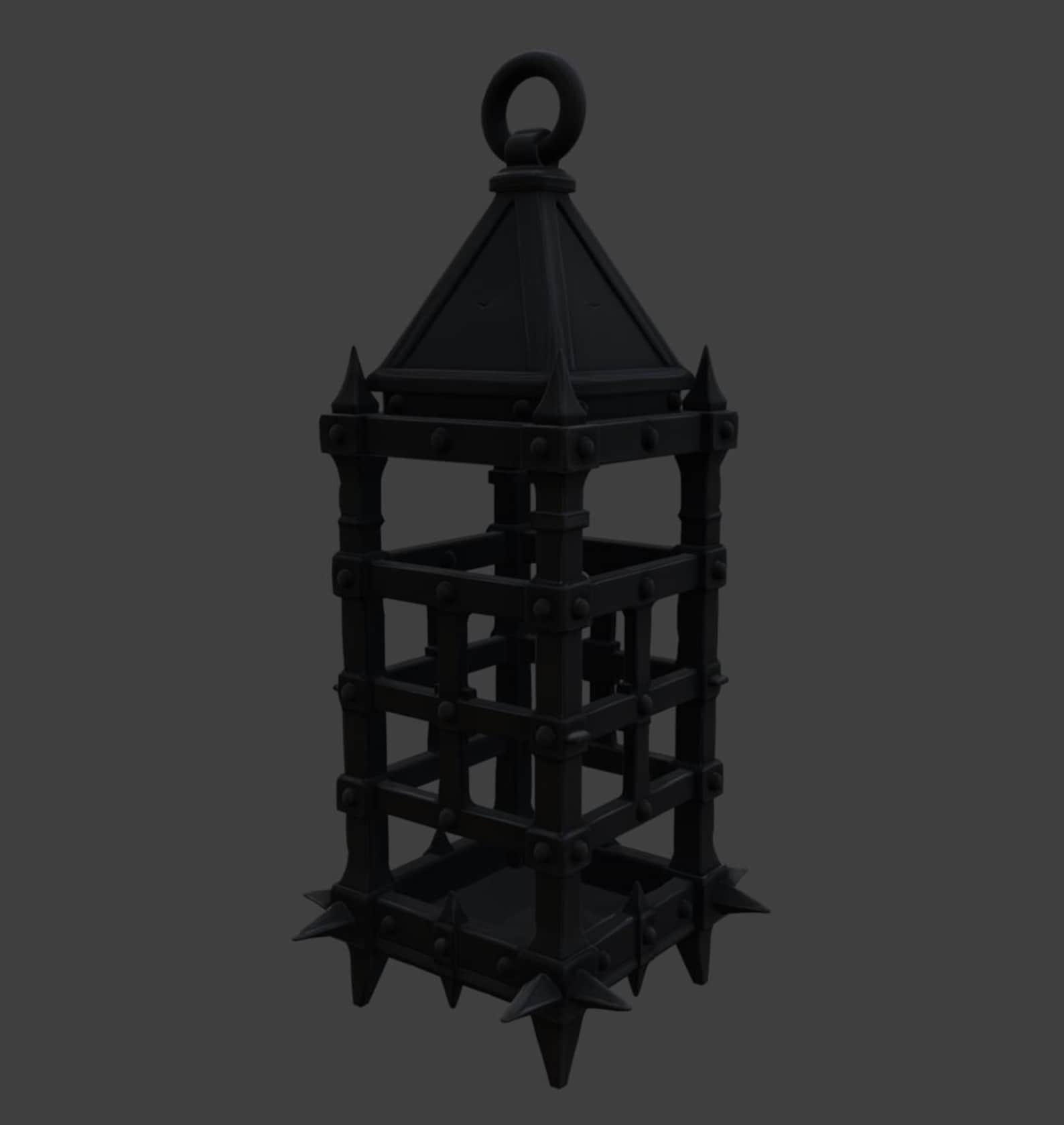 Medieval Lamp Cage - Gothic Lantern Cage Candle holder thumbnail 5