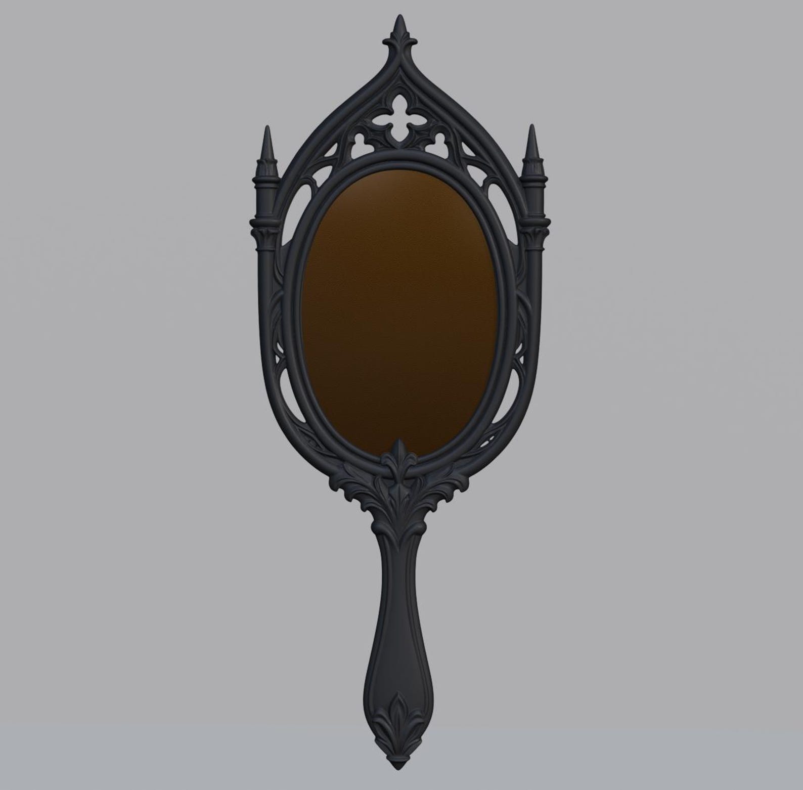 Gothic Cathedral Hand Mirror, Dark Fantasy Vanity Mirror thumbnail 6