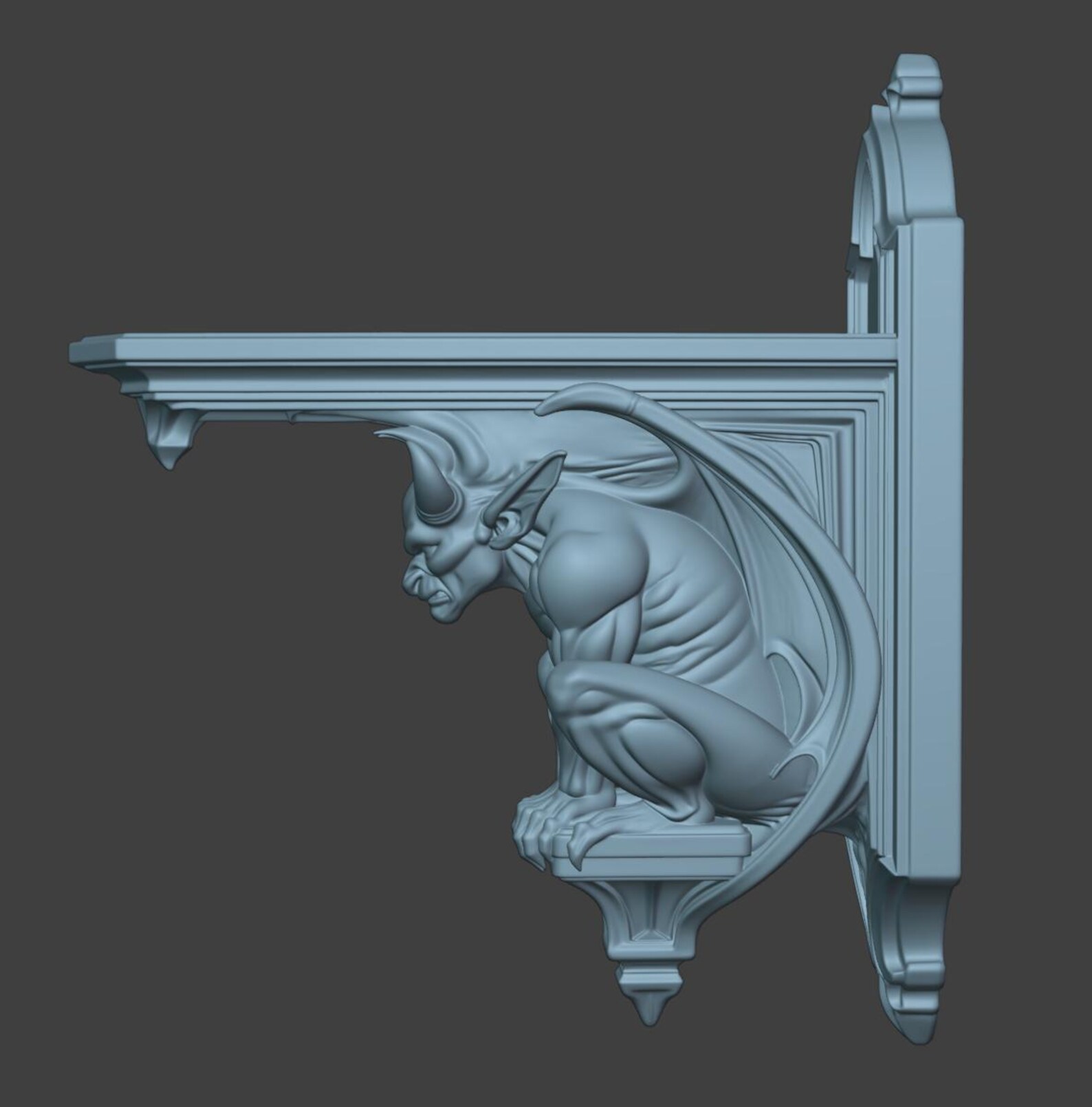 Gargoyle Shelf Bracket, Gothic Corbel Shelf Support thumbnail 10