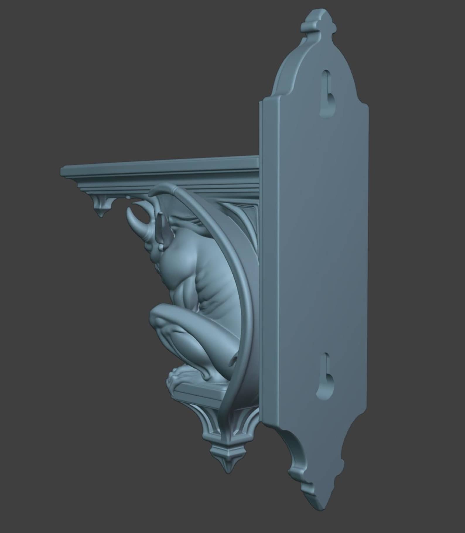 Gargoyle Shelf Bracket, Gothic Corbel Shelf Support thumbnail 7