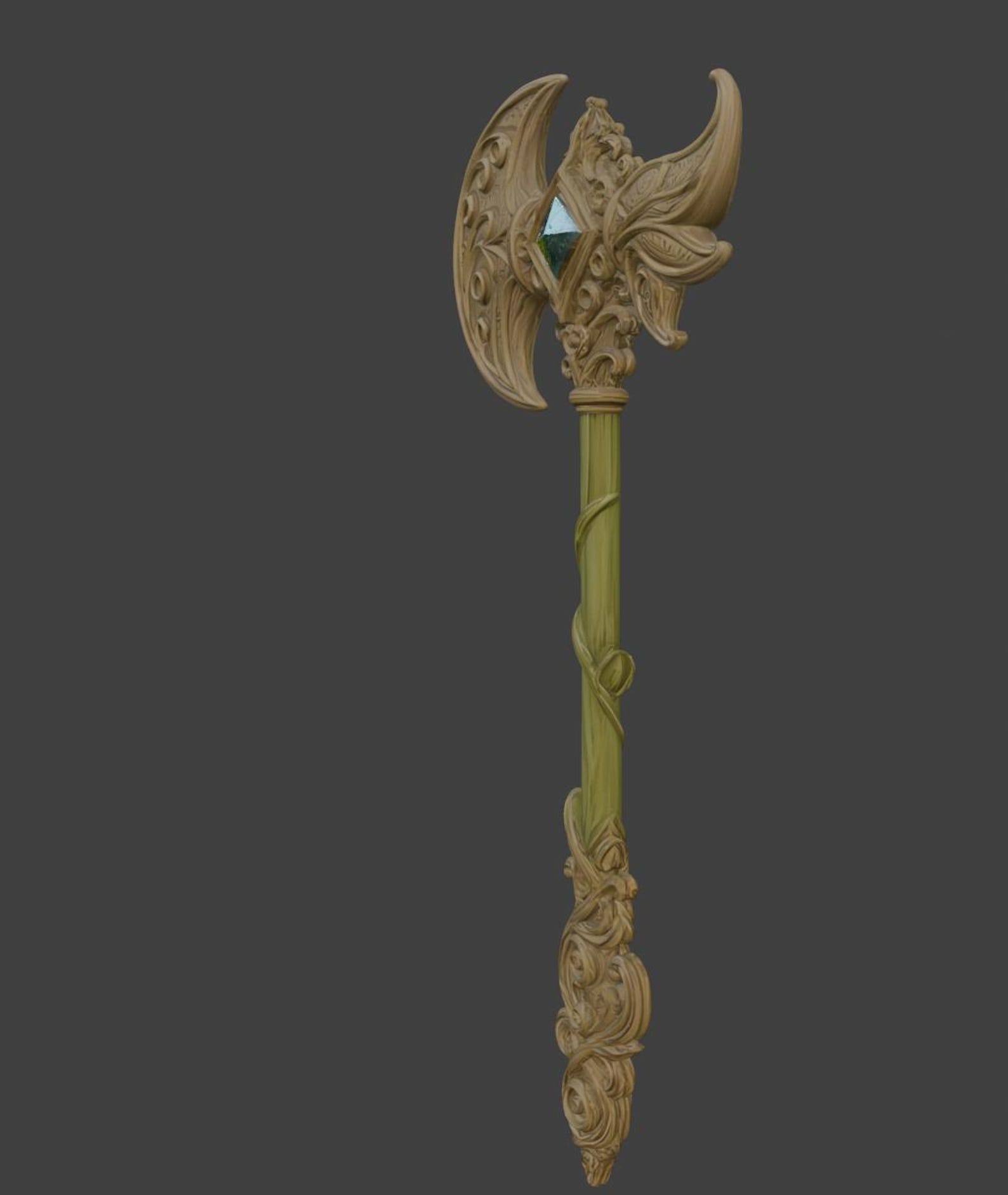 Magical Fae Mini Axe / Elf Fantasy Cosplay Weapon thumbnail 7