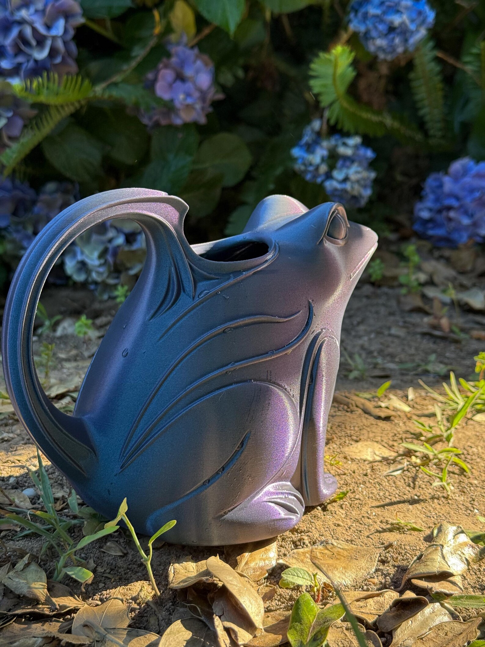 Frog Watering Can, Garden Animal Decor thumbnail 4