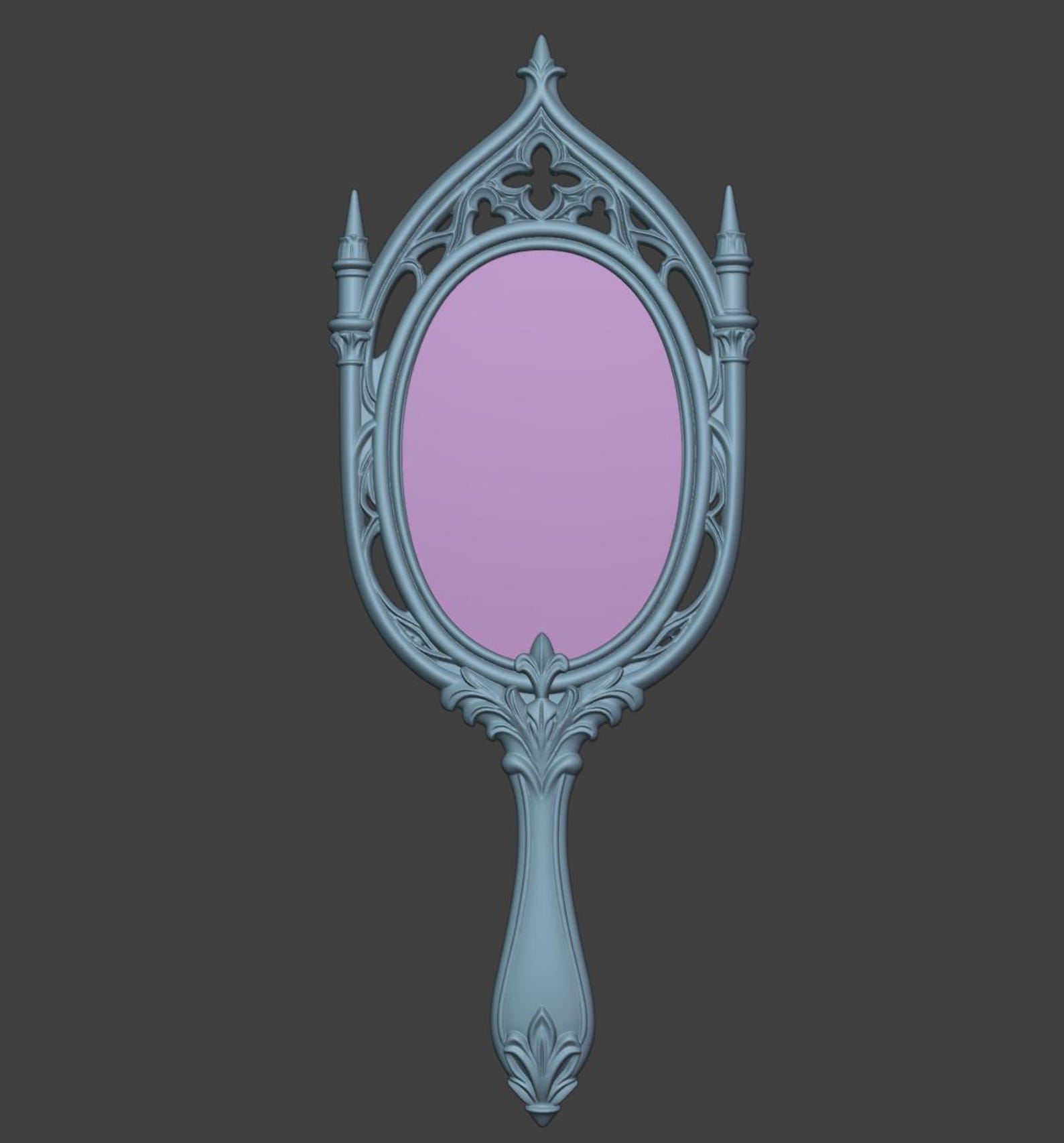 Gothic Cathedral Hand Mirror, Dark Fantasy Vanity Mirror thumbnail 10