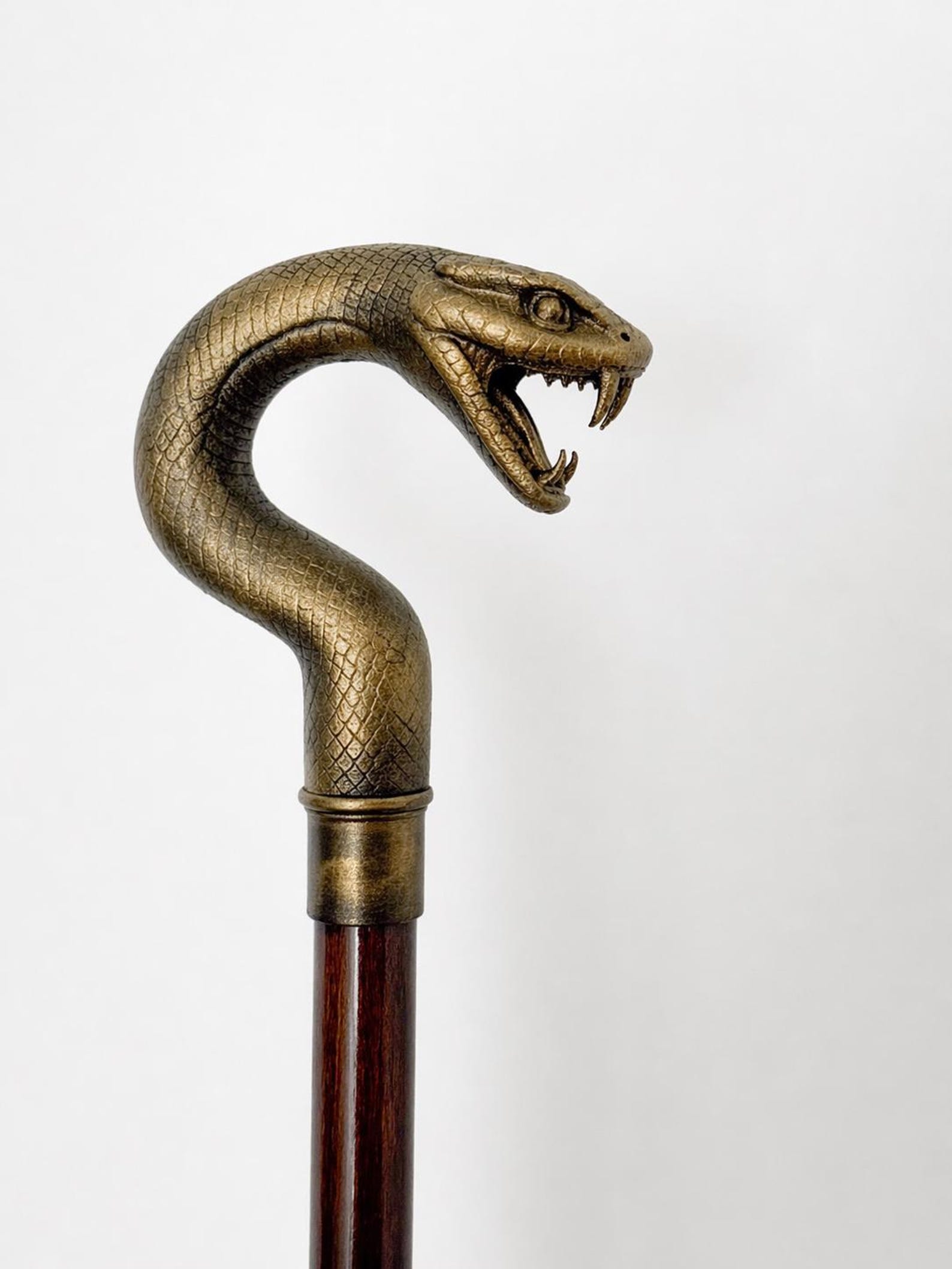 Cobra Cane Handle, Snake Walking Stick Top thumbnail 3