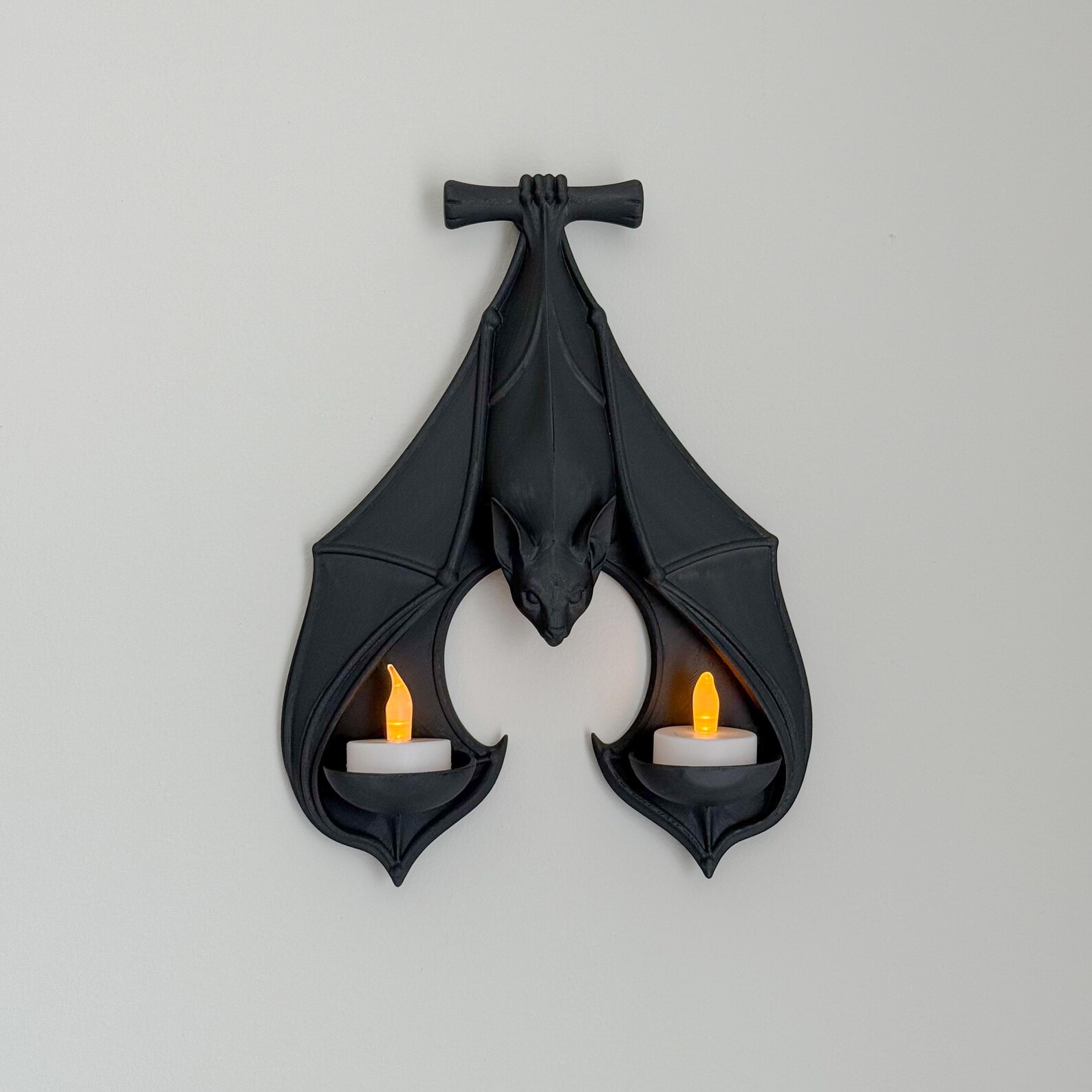 Bat Wall Sconce, Gothic Tealight Candle Holder thumbnail 3