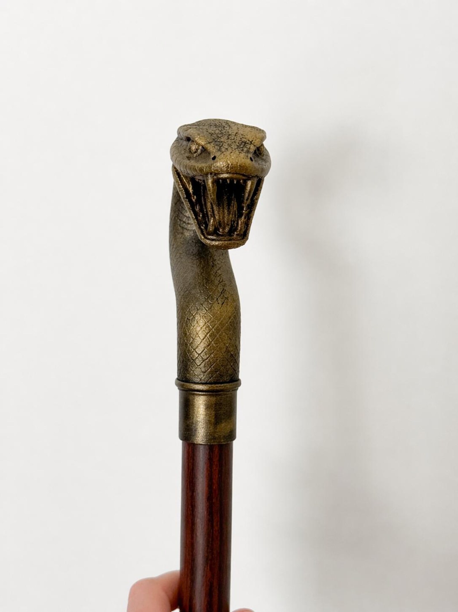 Cobra Cane Handle, Snake Walking Stick Top thumbnail 4