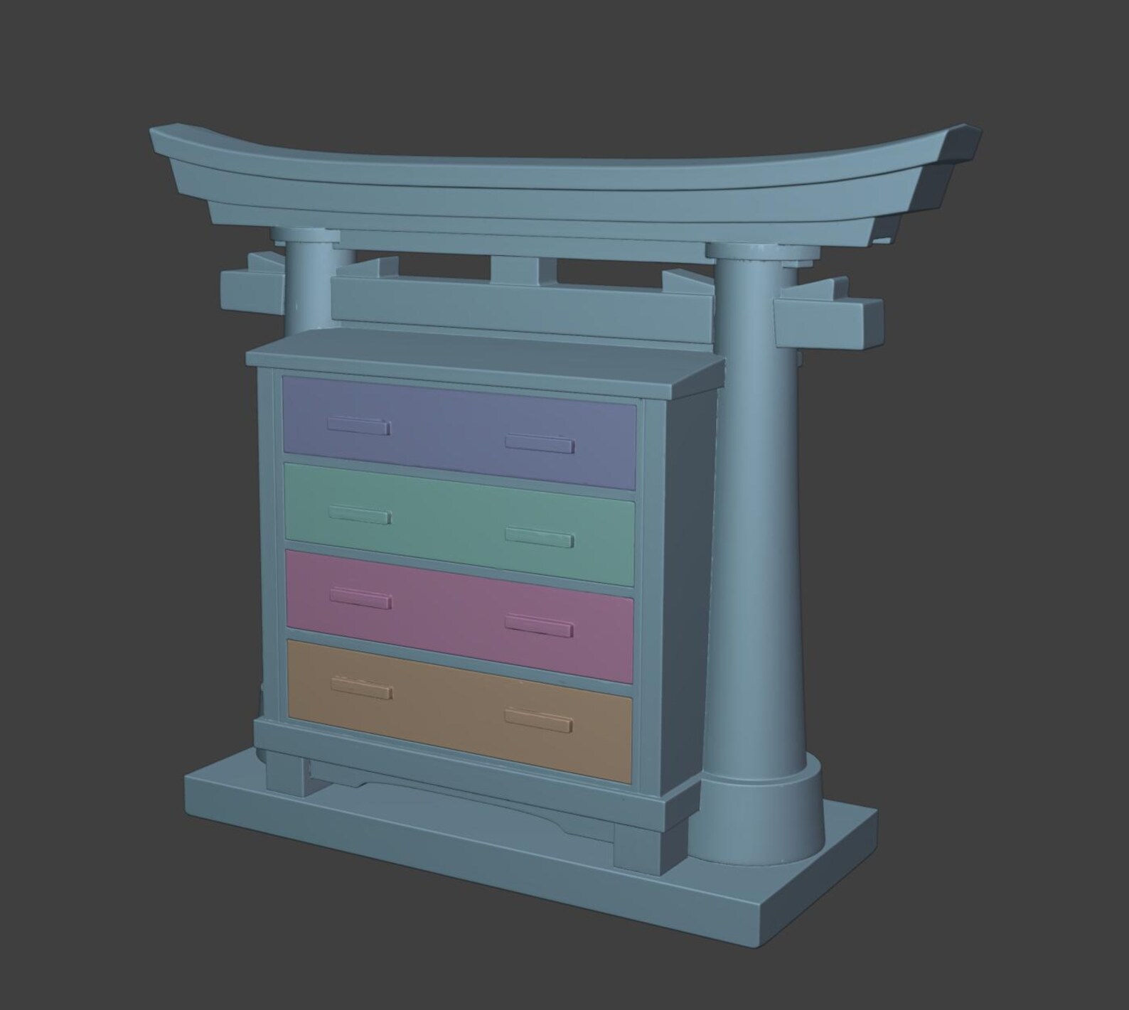 Japanese Torii Dresser, Zen Desk Organizer thumbnail 7
