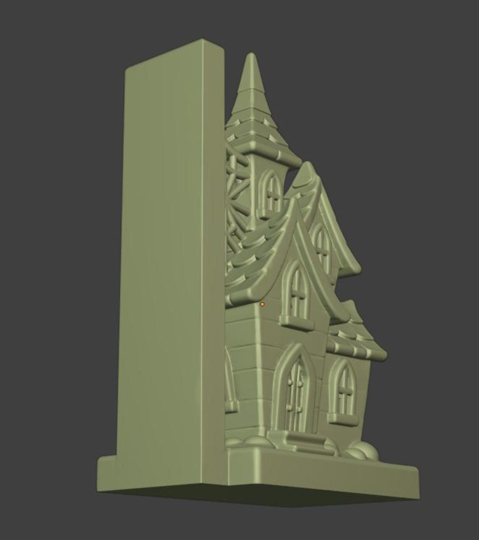 Witch House Bookend - Illuminated Gothic Bookend thumbnail 10