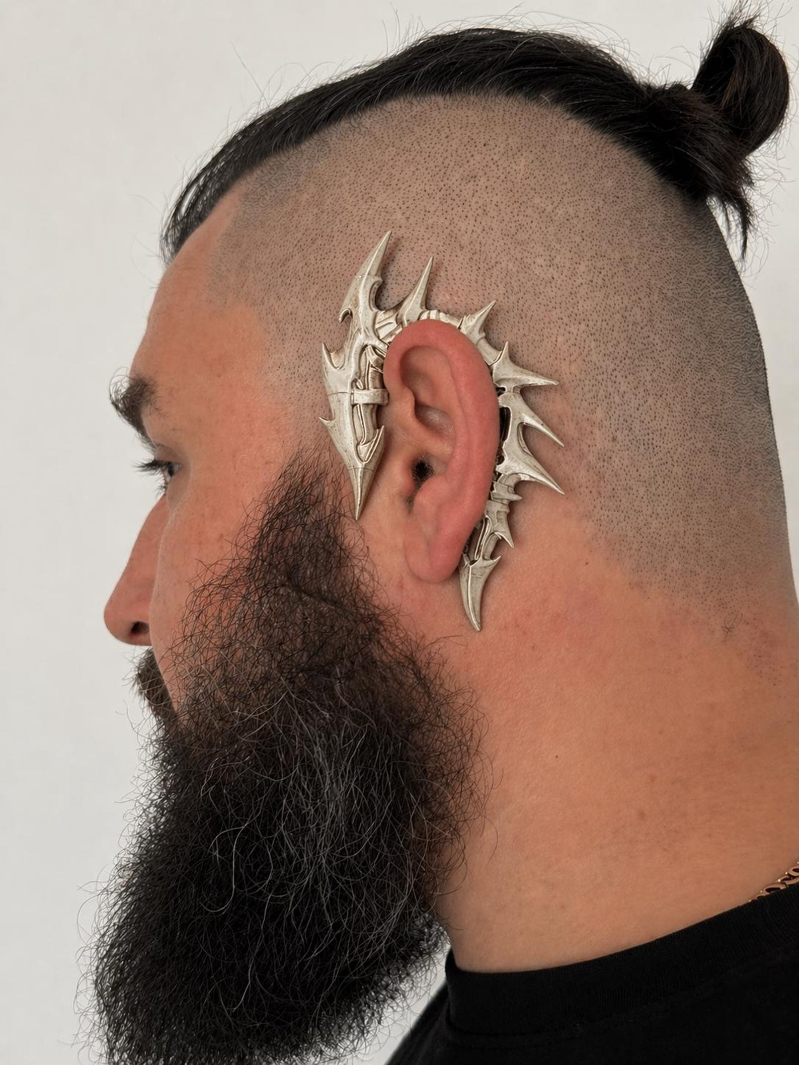 Dragon Bone Ear Cuff, Rave Festival Jewelry thumbnail 3