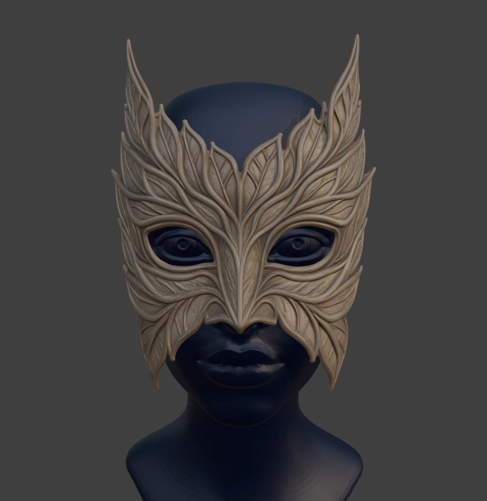 Elven Moonleaf Eye Mask - Cosplay Elf Mask thumbnail 3