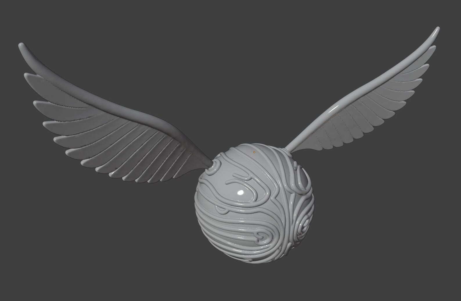 Flying Golden Ball with Wings thumbnail 7