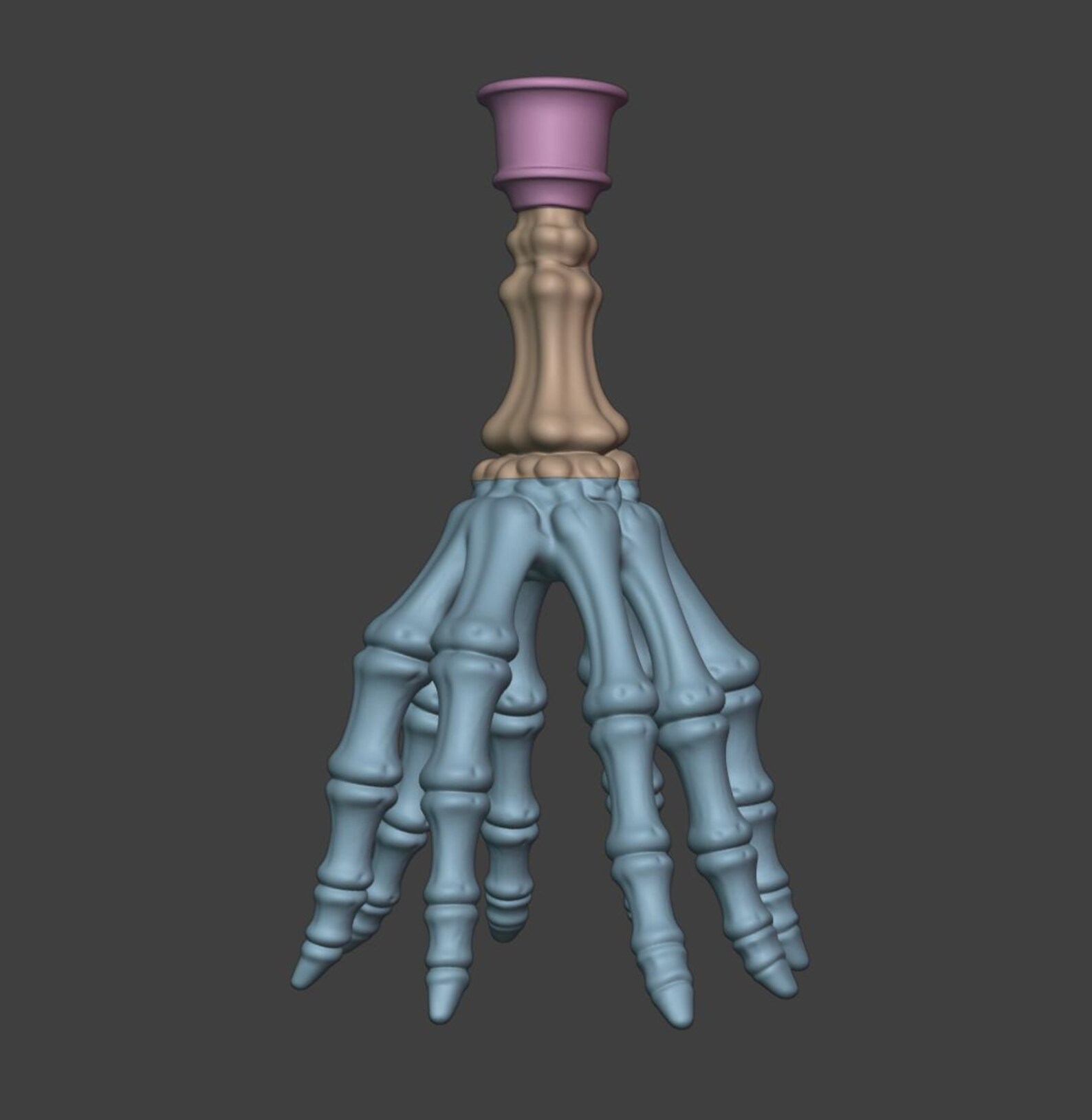 Skeleton Hand Candle Holder, Gothic Bone Candlestick Decor thumbnail 9