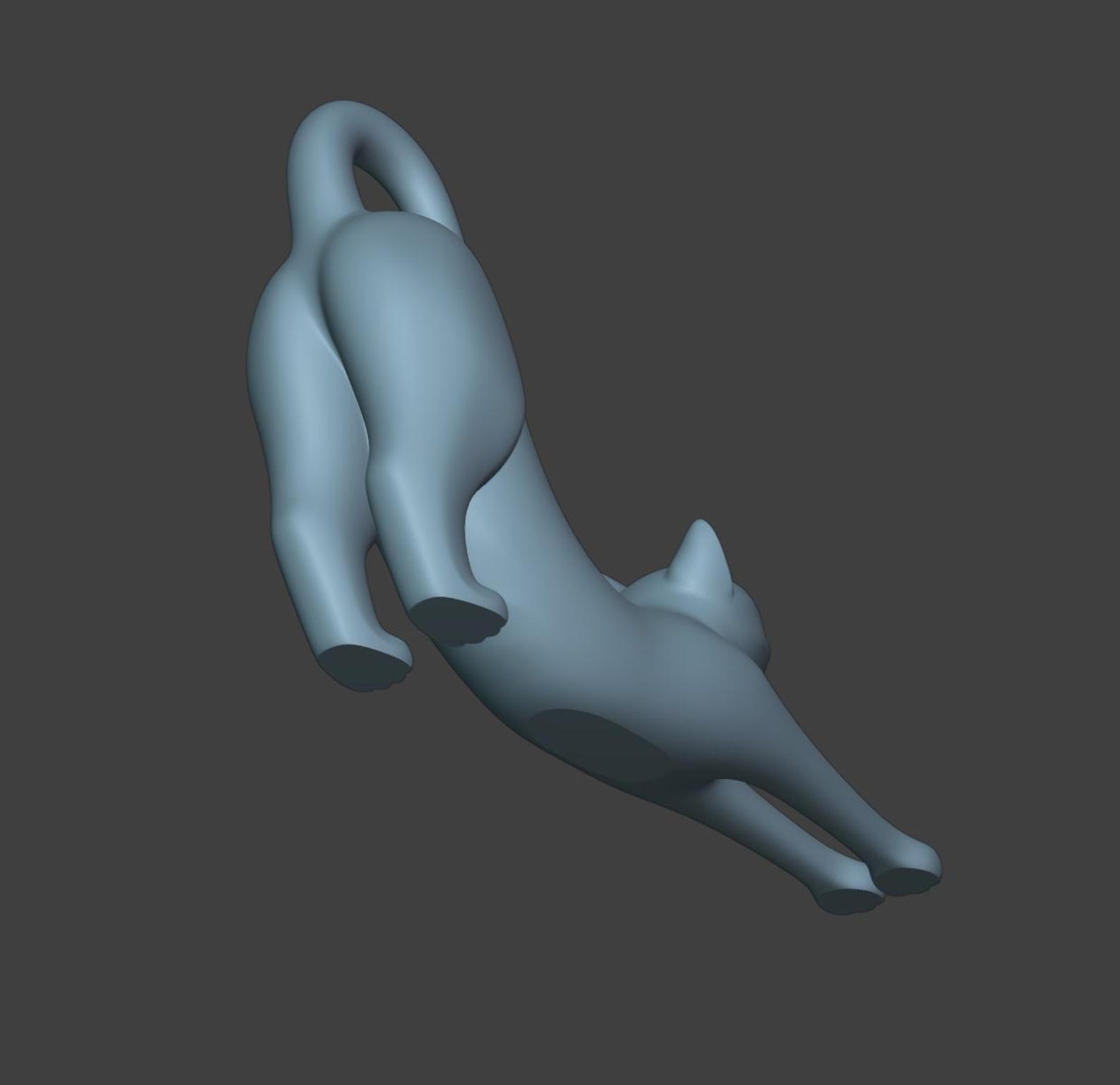 Black Stretching Cat, Minimal Cat Statue thumbnail 8