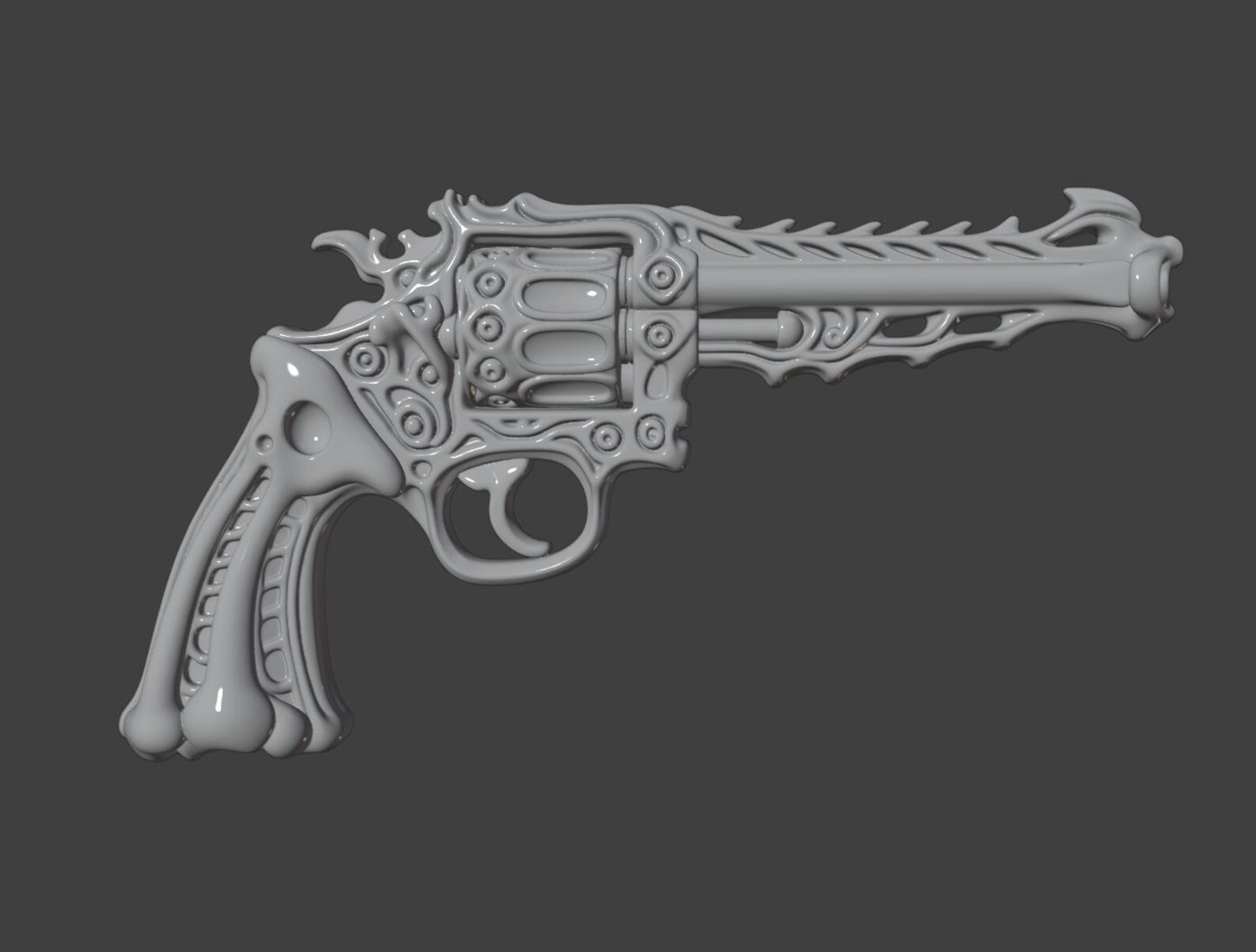 Bone Revolver / Gothic Fantasy Gun Prop thumbnail 5
