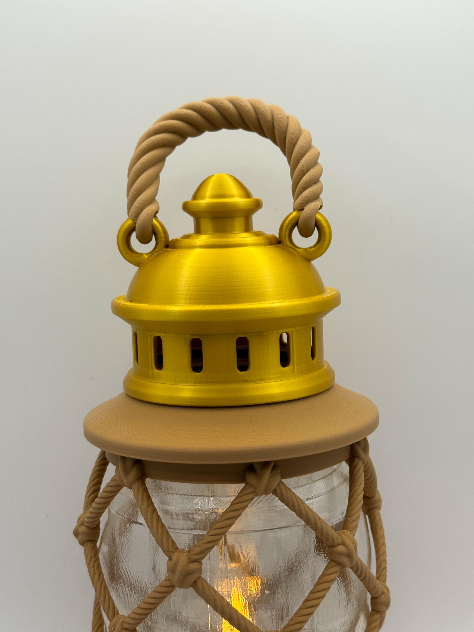 Pirate Rope Lantern, Nautical Coastal Decor Lantern thumbnail 2