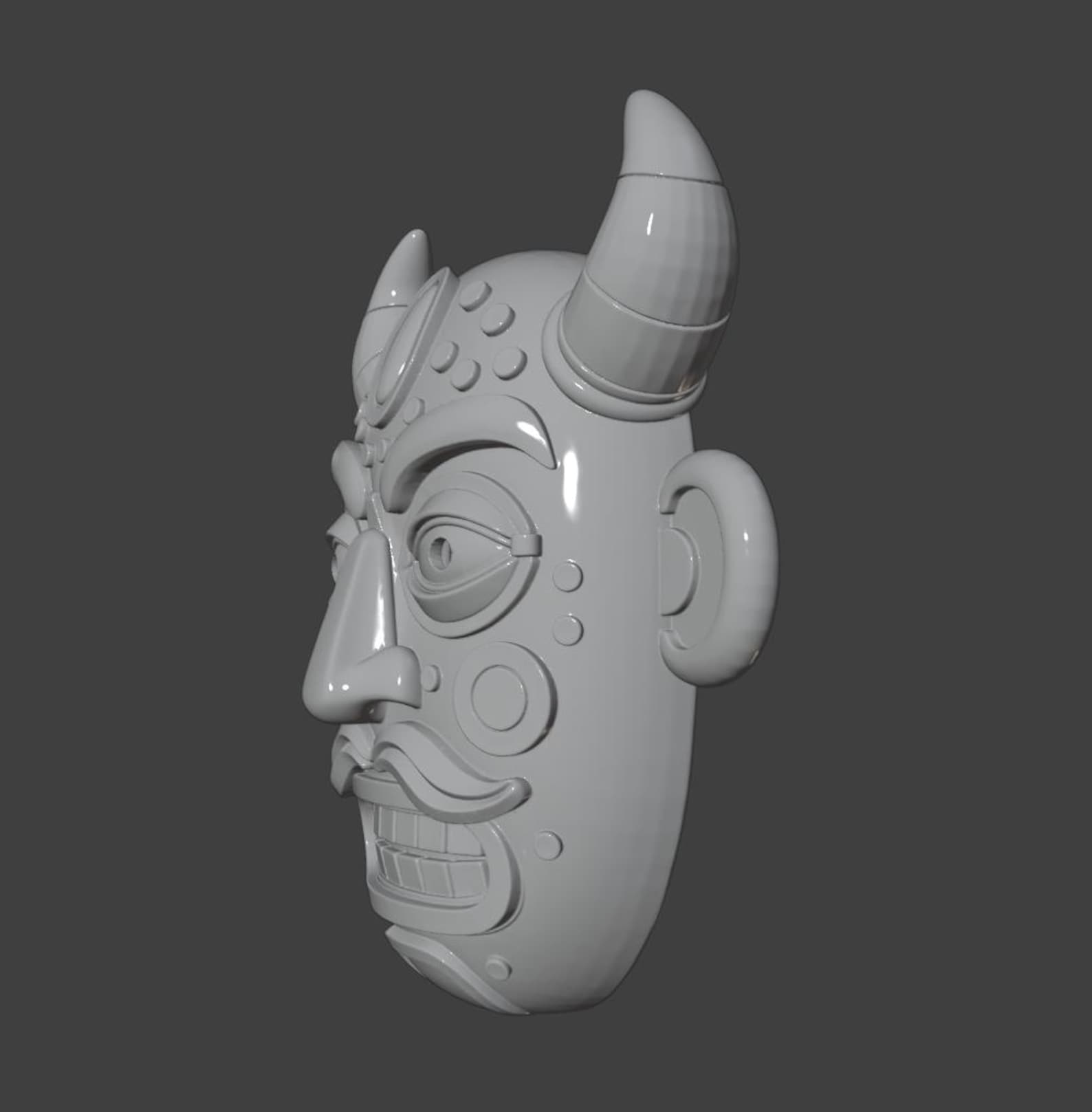 Funky Demon Wall Mask / Neon Gothic Fantasy Decor thumbnail 6
