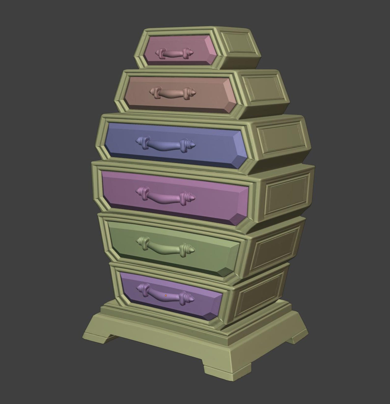 Mini Gothic Coffin Dresser, Functional Jewelry Box thumbnail 8